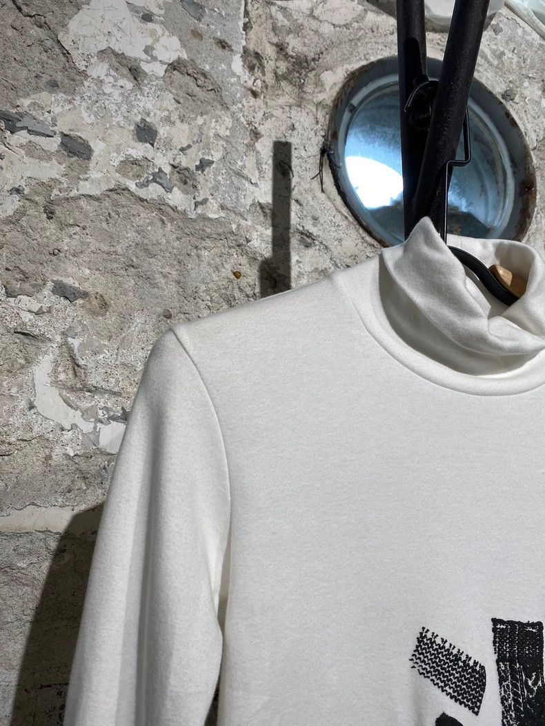 Y's Y's White Long Sleeve T-Shirt with High Neck Bottom long s Size US M / EU 48-50 / 2 - 3 Thumbnail