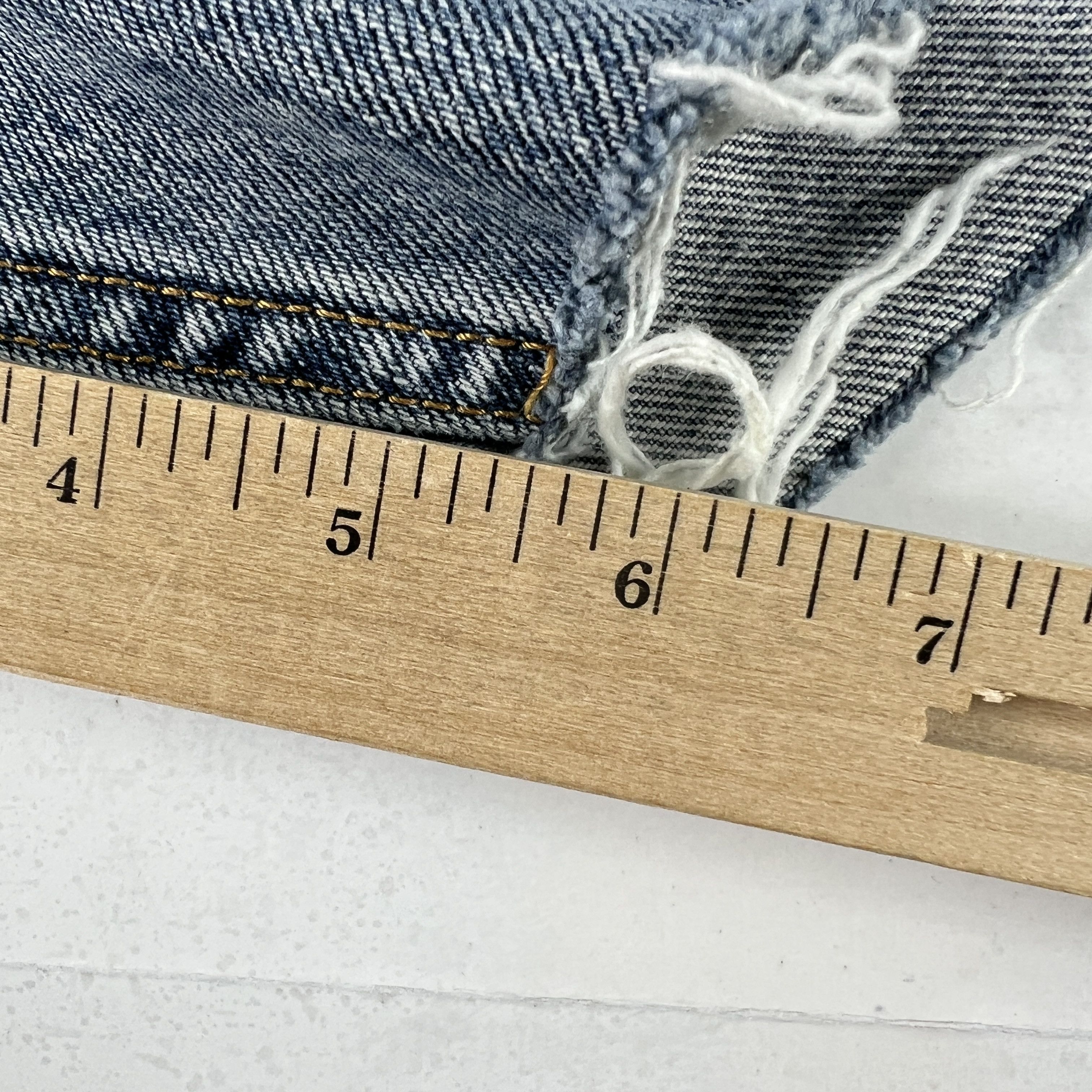 Levi's × Vintage Y2K Levi's Jean Shorts 505 Faded Cut Off Cotton Denim Jorts Size US 35 - 16 Thumbnail