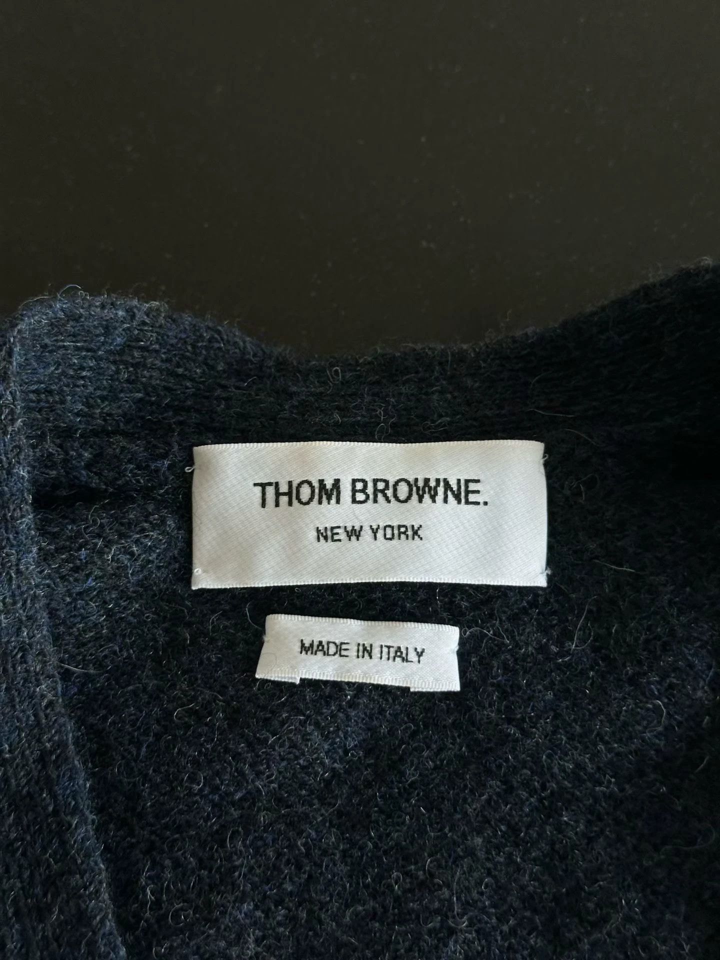 Thom Browne Thom Browne Men's Blue Wool Cardigan 3 New Size US L / EU 52-54 / 3 - 4 Thumbnail