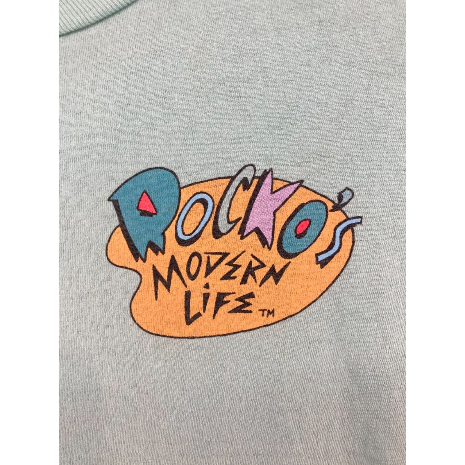 Nickelodeon Nickelodeon Rocko's Modern Life T-Shirt Mens XL Blue 90s Cartoon Graphic Print Short Sleeve Crew Neck Jersey Cotton Regular Fit Size US XL / EU 56 / 4 - 4 Thumbnail
