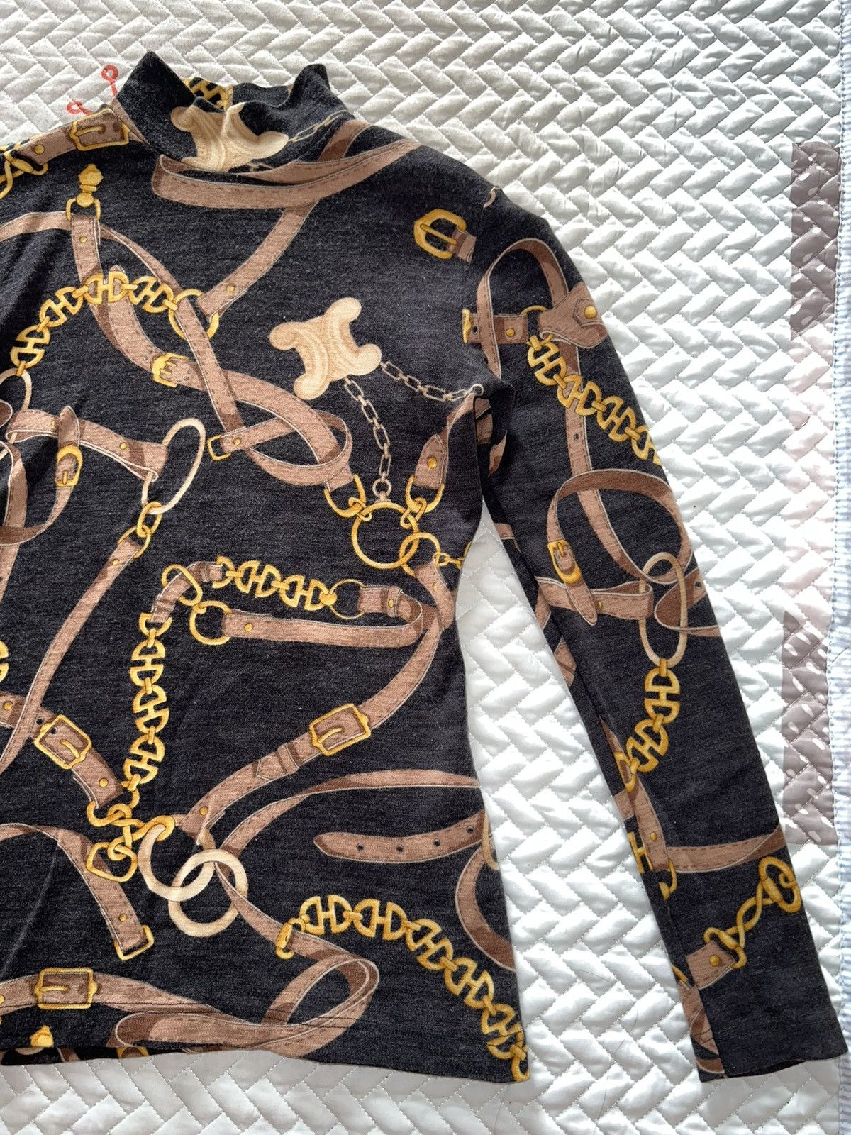 Celine Vintage CELINE all over patent long sleeve ⚜️ Size M / US 6-8 / IT 42-44 - 11 Thumbnail