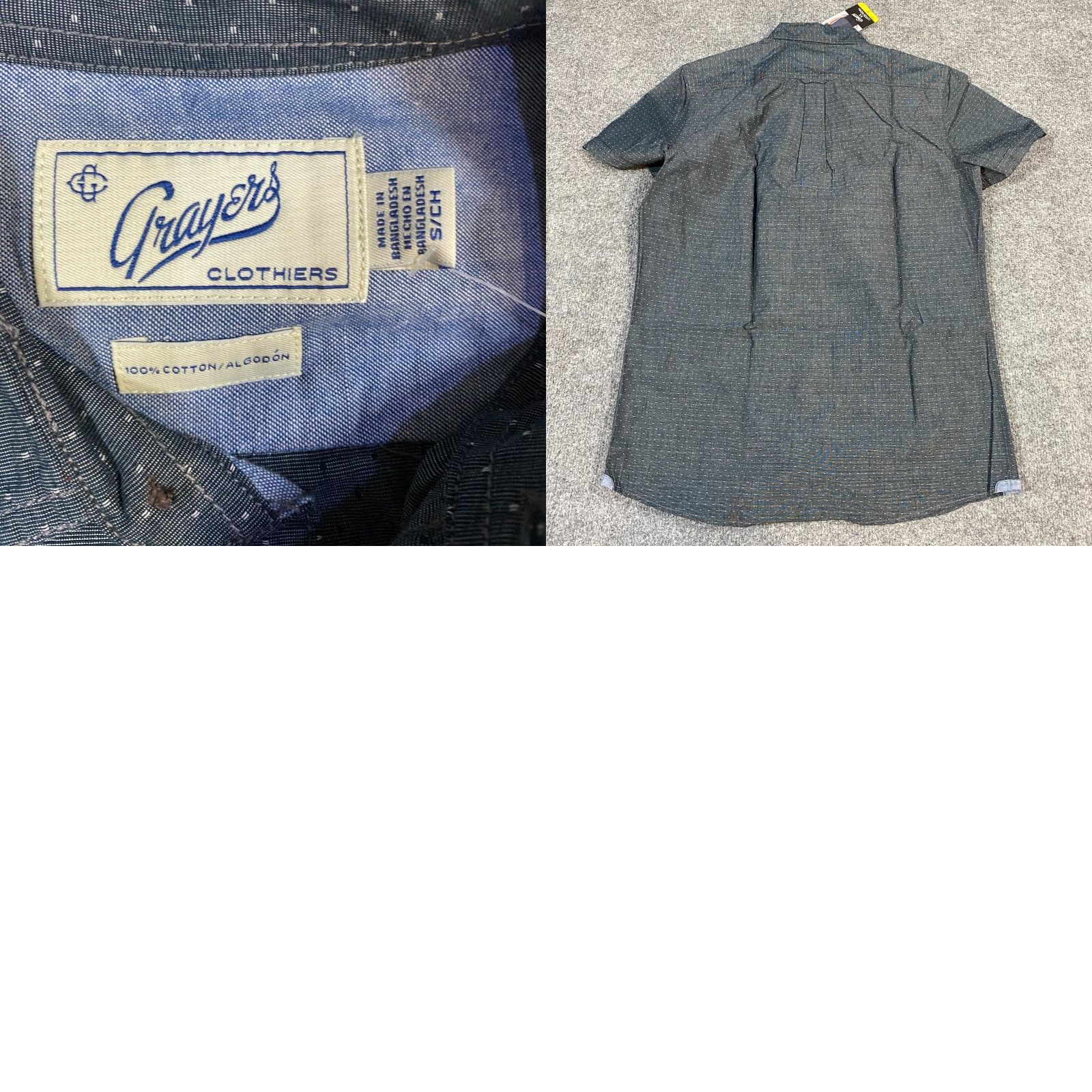 Grayers Grayers Mens Shirt S Gray Polka Dot Dobby 100% Cotton NEW Shirt Men S Gray Polka Dot Grayers Grayers Shirt S Gray Polka Dot Dobby 100% Cotton NEW Size US S / EU 44-46 / 1 - 8 Thumbnail