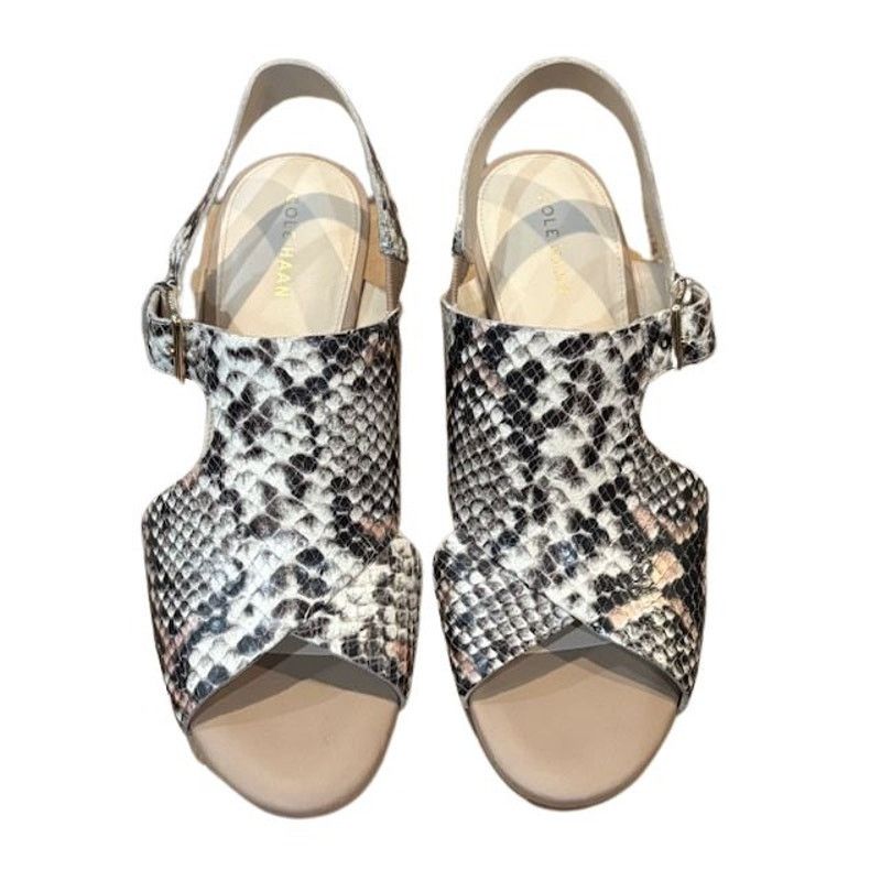 Cole Haan Cole Haan “Philomina” Wedge Heel Snakeskin Sandals – Size 7B Size US 7 / IT 37 - 4 Thumbnail