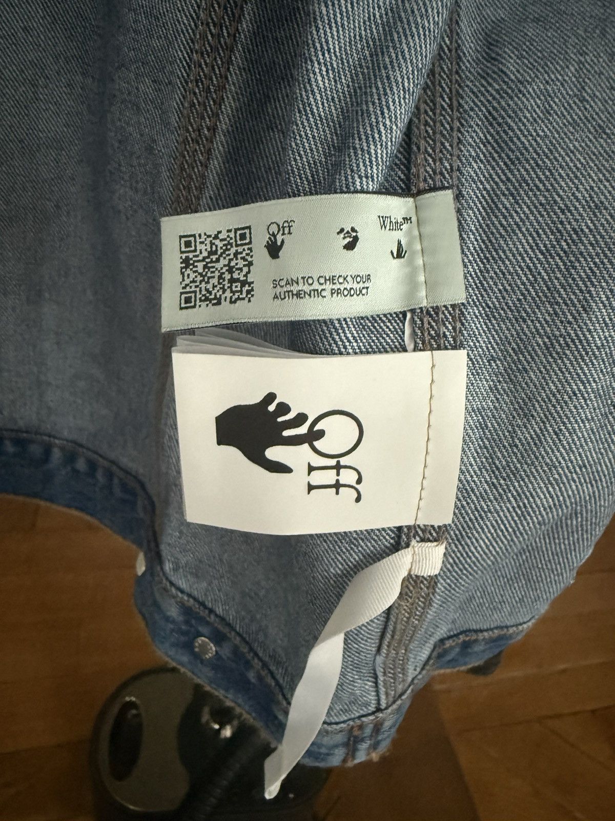 Off-White Off-White Dark Blue denim jacket Size US XL / EU 56 / 4 - 6 Thumbnail