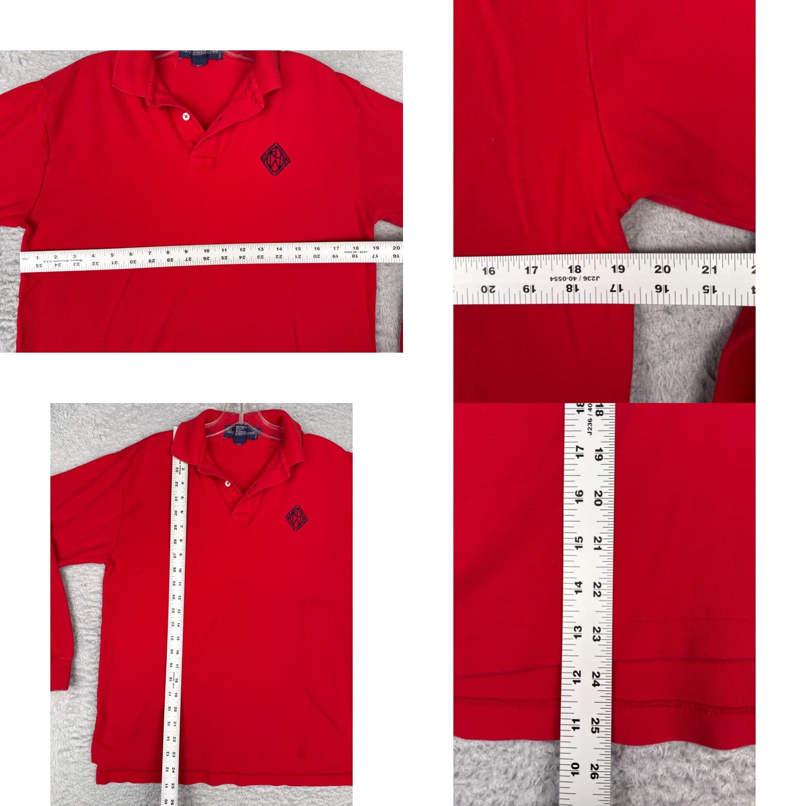 Ralph Lauren VINTAGE Ralph Lauren Polo Shirt Men Medium Red Long Sleeve 100% Cotton Knit Size US M / EU 48-50 / 2 - 8 Thumbnail