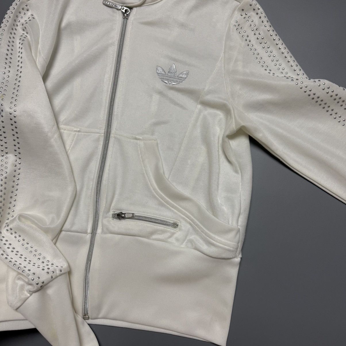 Adidas Vintage aAdidas Rhinestone Track Jacket Avant Garde Size L / US 10 / IT 46 - 4 Thumbnail