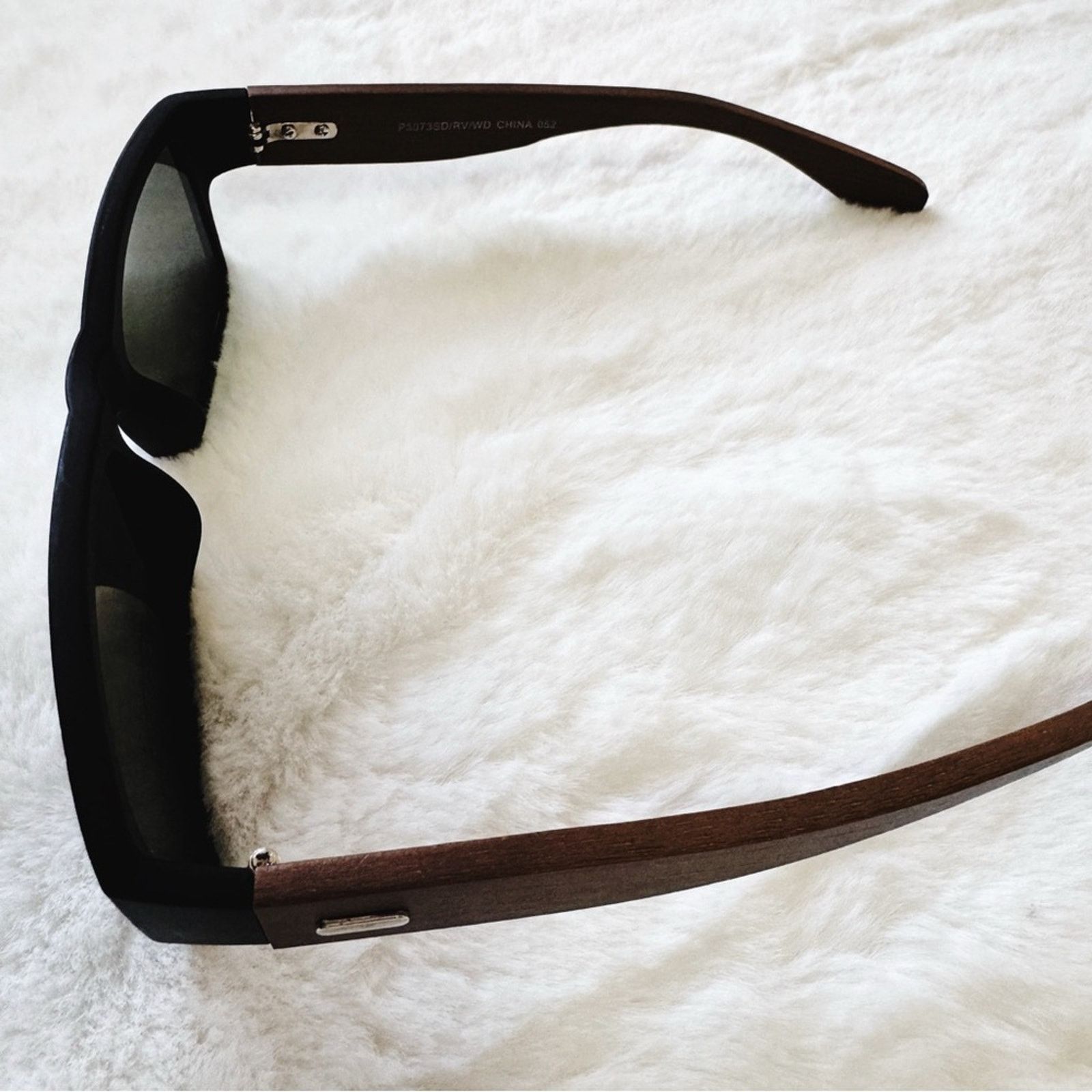 Other Juna Black & Dark Wood Sunglasses Size ONE SIZE - 10 Thumbnail