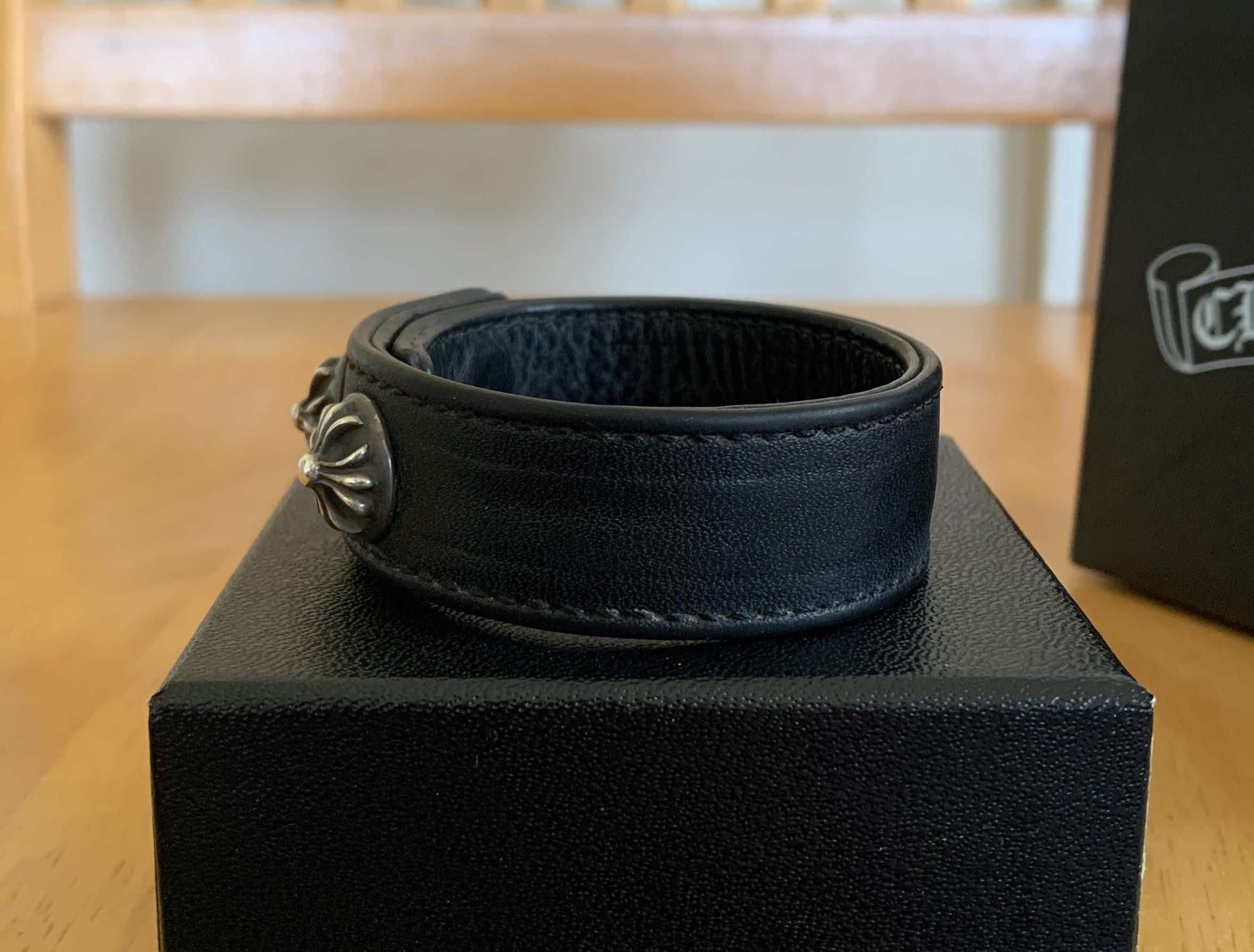 Chrome Hearts Chrome Hearts Adjustable Leather Silver Snap Bracelet Size ONE SIZE - 4 Thumbnail