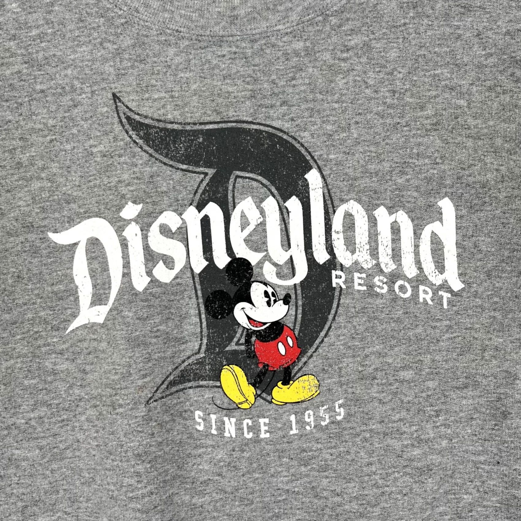 Disney VINTAGE Disney Parks Disneyland Resort Sweatshirt Mens Small Gray Mickey Crew Neck Long Sleeve Graphic Print Logo All Seasons Cotton Polyester Fleece Size US S / EU 44-46 / 1 - 2 Thumbnail