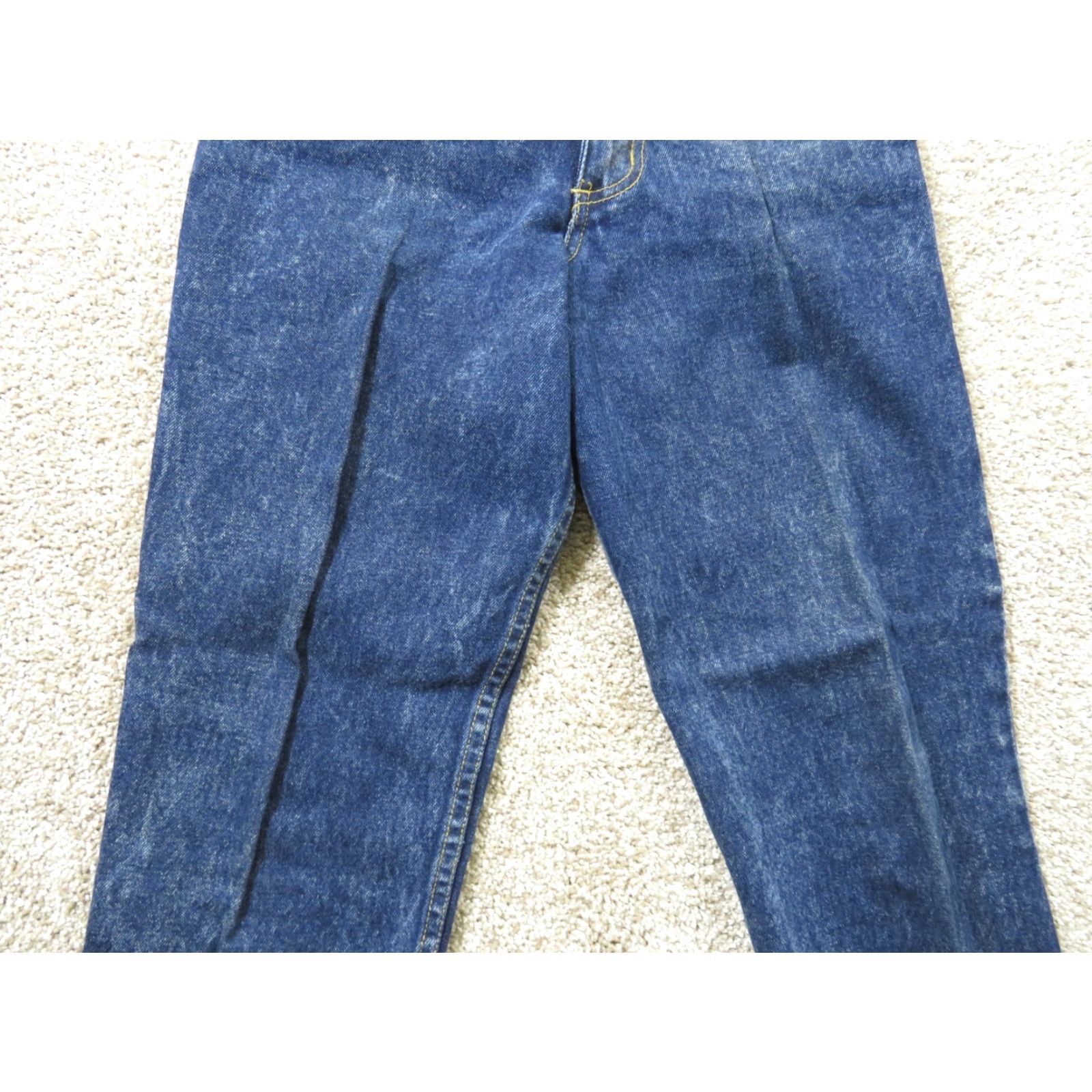 Guess VINTAGE GUESS JEANS Women Dark Blue Tapered 29 26x26.5 Inseam High Rise 5-Pocket Ankle Zip USA 80s 90s Designer Georges Marciano Size 29" - 3 Thumbnail