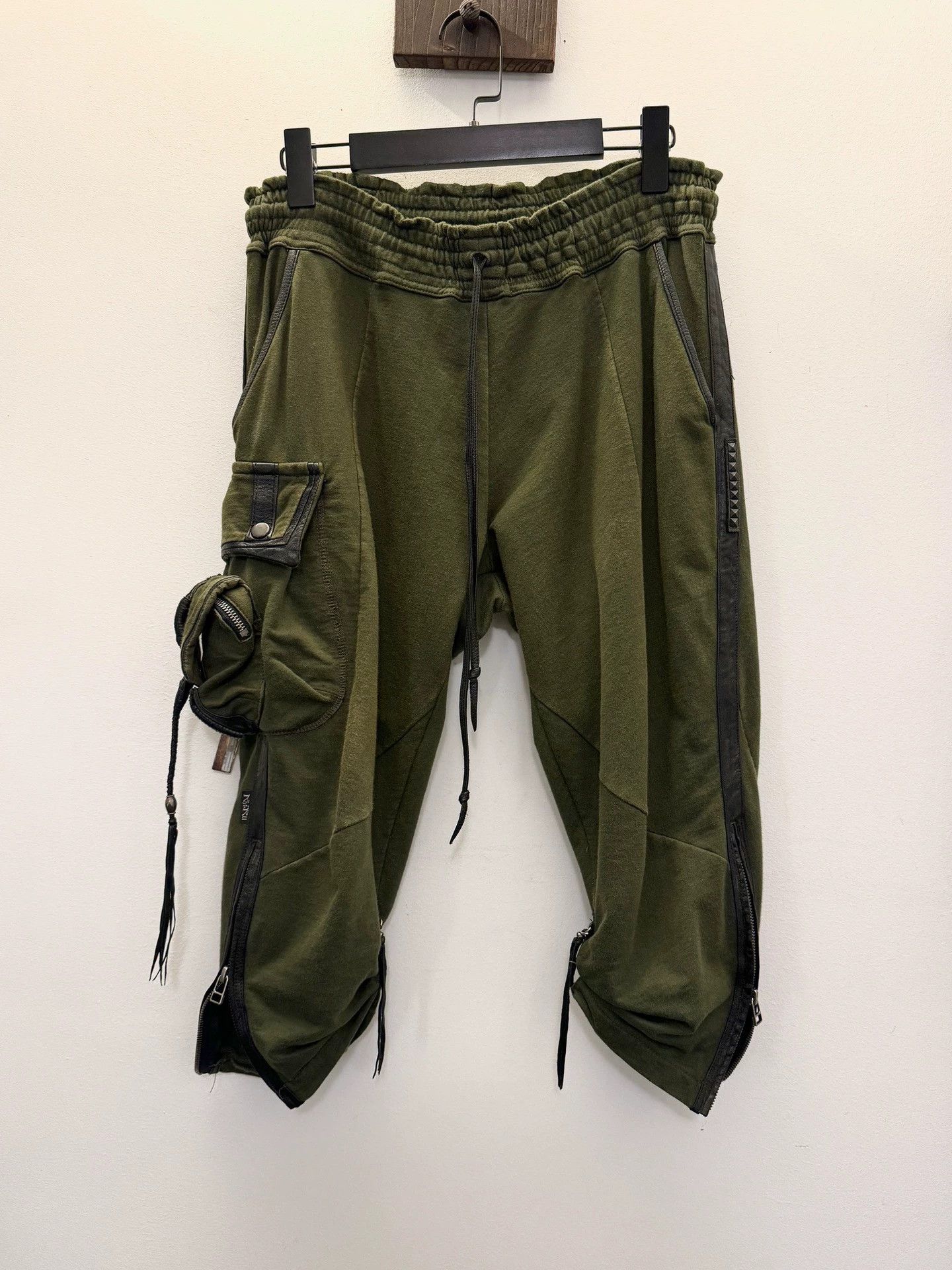 KMRii Kmrii Vintage Unisex Leather Cord Waist Pocket Sweatpants S Size 26" / US 2 / IT 38 - 8 Thumbnail