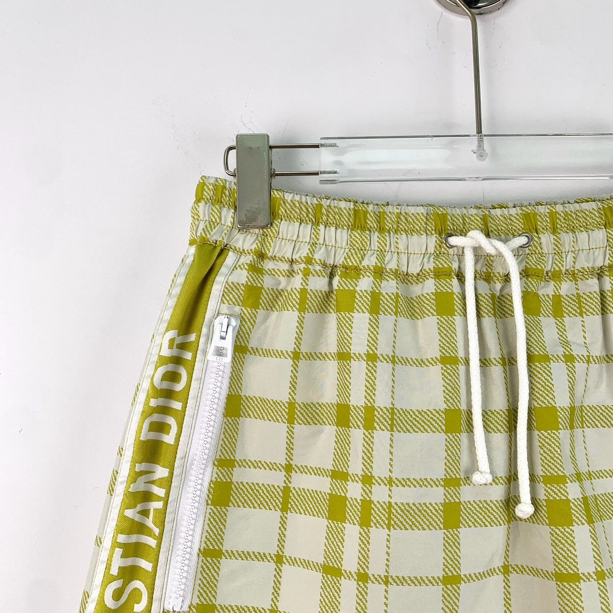 Dior Dior Color-blocked Plaid Drawstring Casual Mini Skirt K26WX Size 24" / US 00 / IT 34 - 3 Thumbnail
