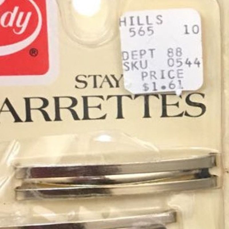 Other Vintage Goody Stay Tight Barrettes Metal #8903 USA 1975 3 Pk Size ONE SIZE - 5 Thumbnail