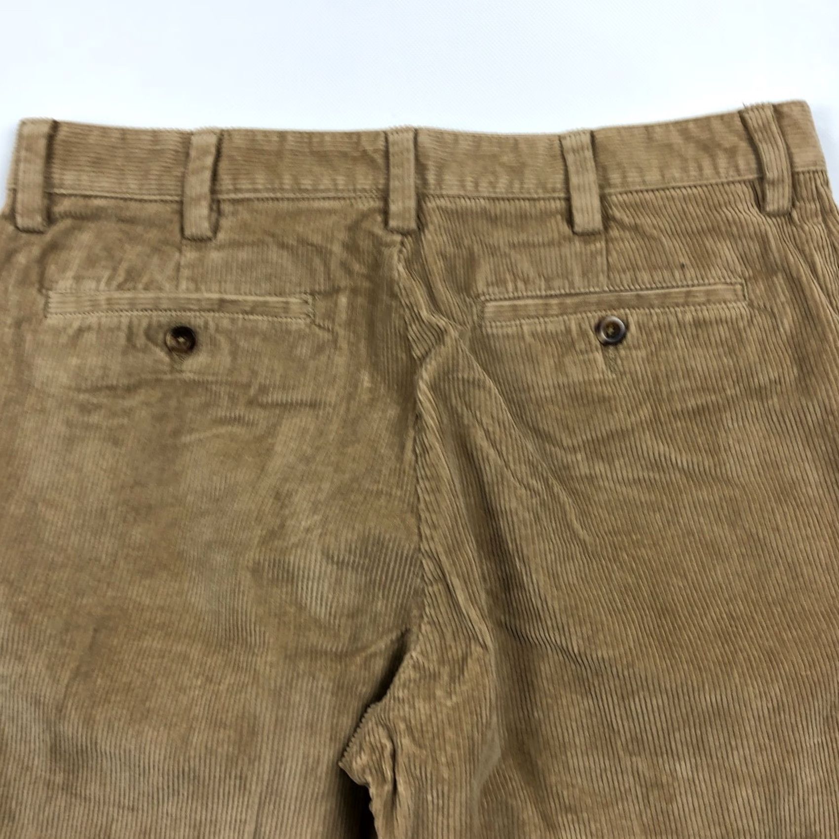 Vintage LL Bean Pants Mens 34x32 Brown Corduroy Casual Flat Front Classic Straight Preppy Button Zip BROWN Linen? Size US 34 / EU 50 - 4 Thumbnail