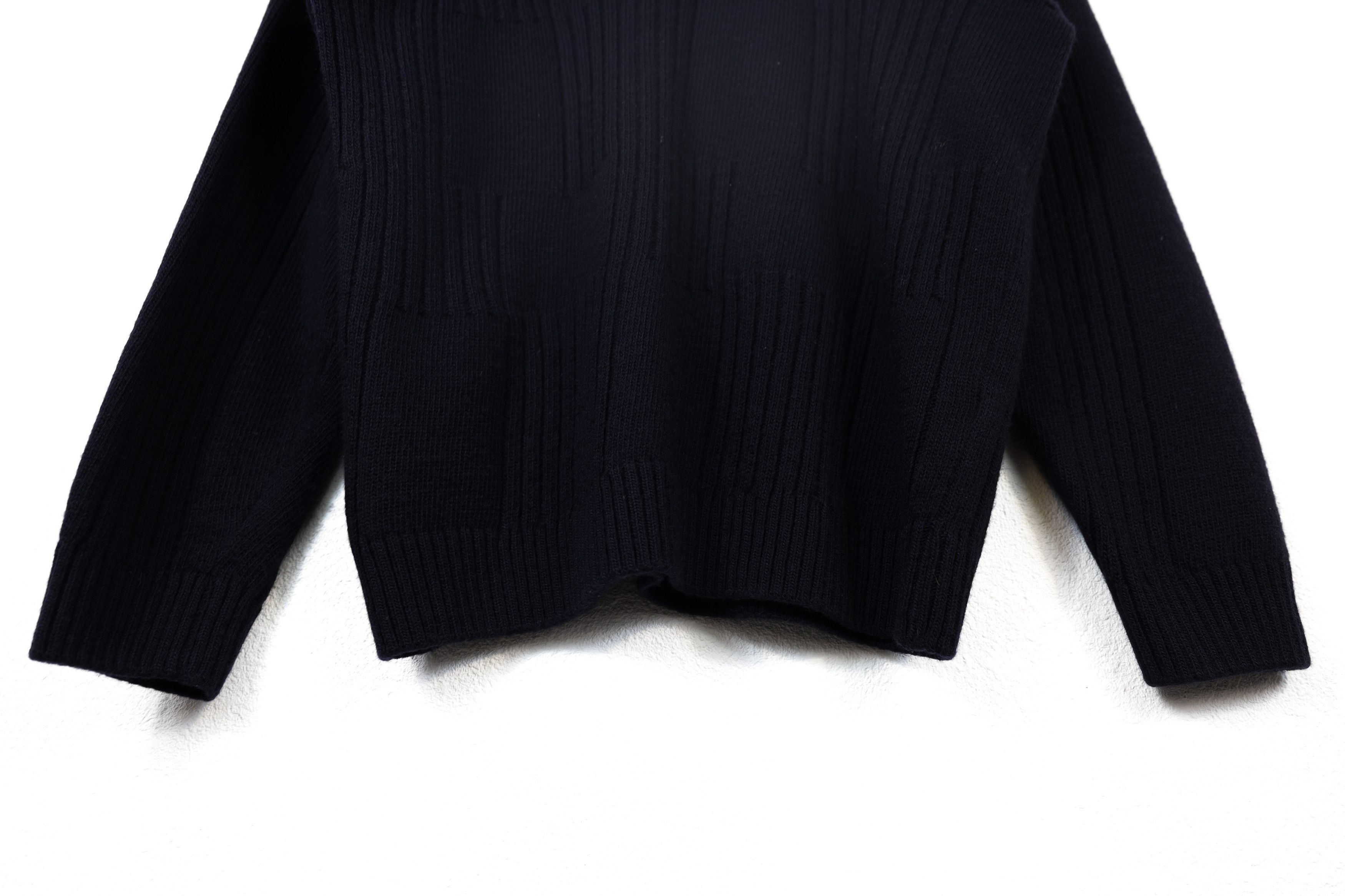 Lacoste × Vintage Vintage Lacoste Croc Logo Applique Ribbed Wool Sweater Size M / US 6-8 / IT 42-44 - 3 Thumbnail
