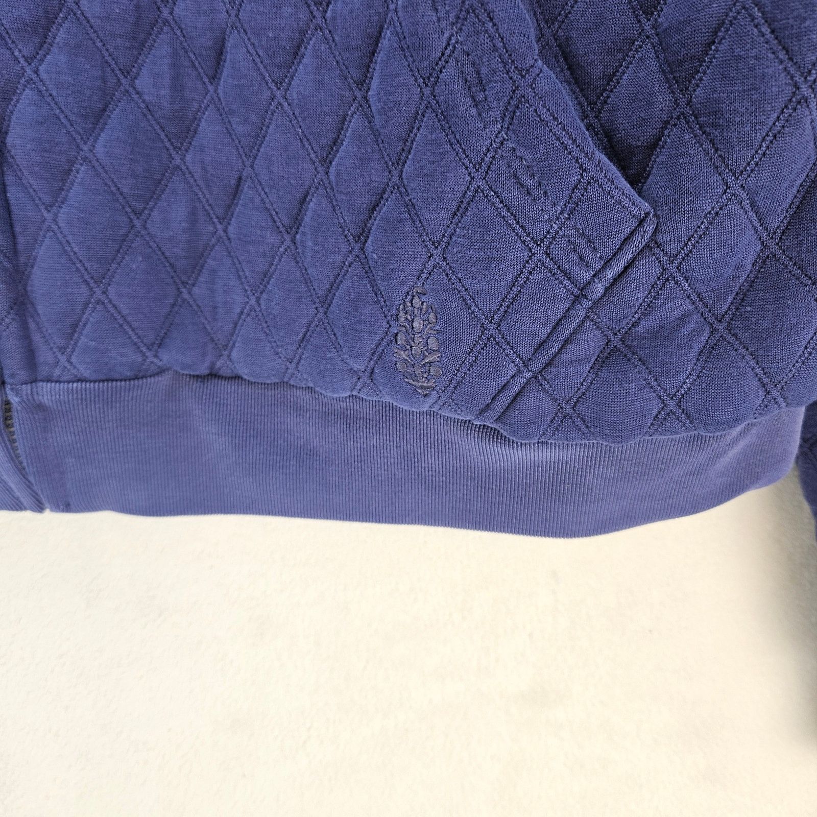 Free People FREE PEOPLE WOMEN'S LARGE PURPLE BLUE DISTRESSED FULL ZIP Size L / US 10 / IT 46 - 5 Thumbnail