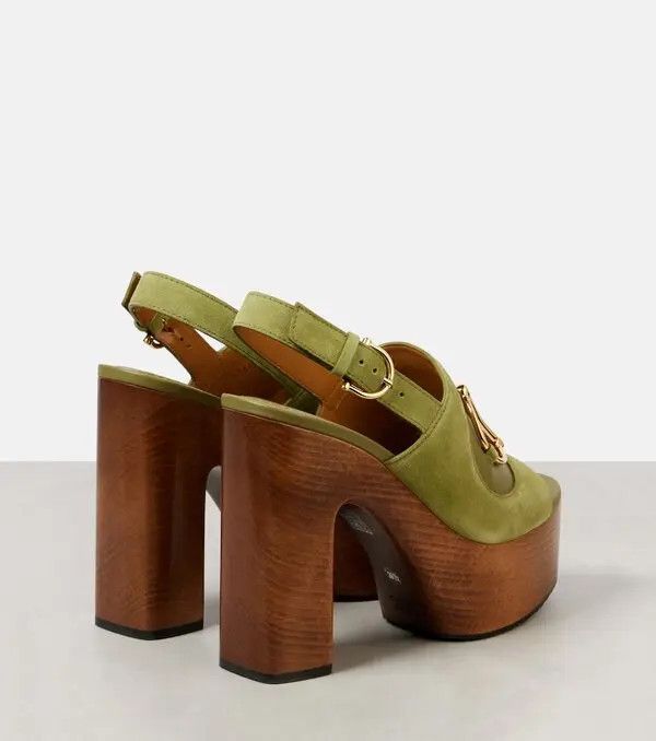 Gucci o1loc1c0426 834420 Women's Platform Sandals With Horsebit Size US 11.5 / IT 41.5 - 2 Thumbnail