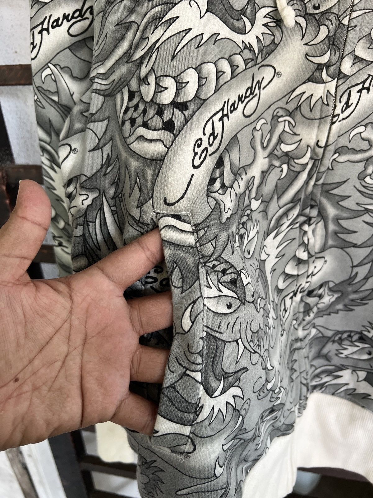 Christian Audigier Ed Hardy by Christian Audiger all-over tattoo zip up hoodie Size US M / EU 48-50 / 2 - 6 Thumbnail