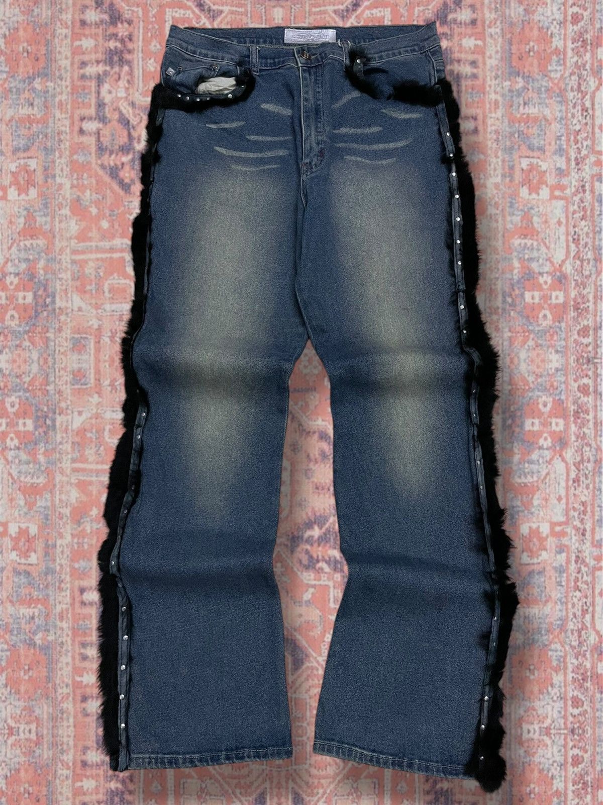 Hysteric Glamour Vintage 1990s Designer Japan Rare Chest Fur Adore Denim Size US 32 / EU 48 - 1 Thumbnail