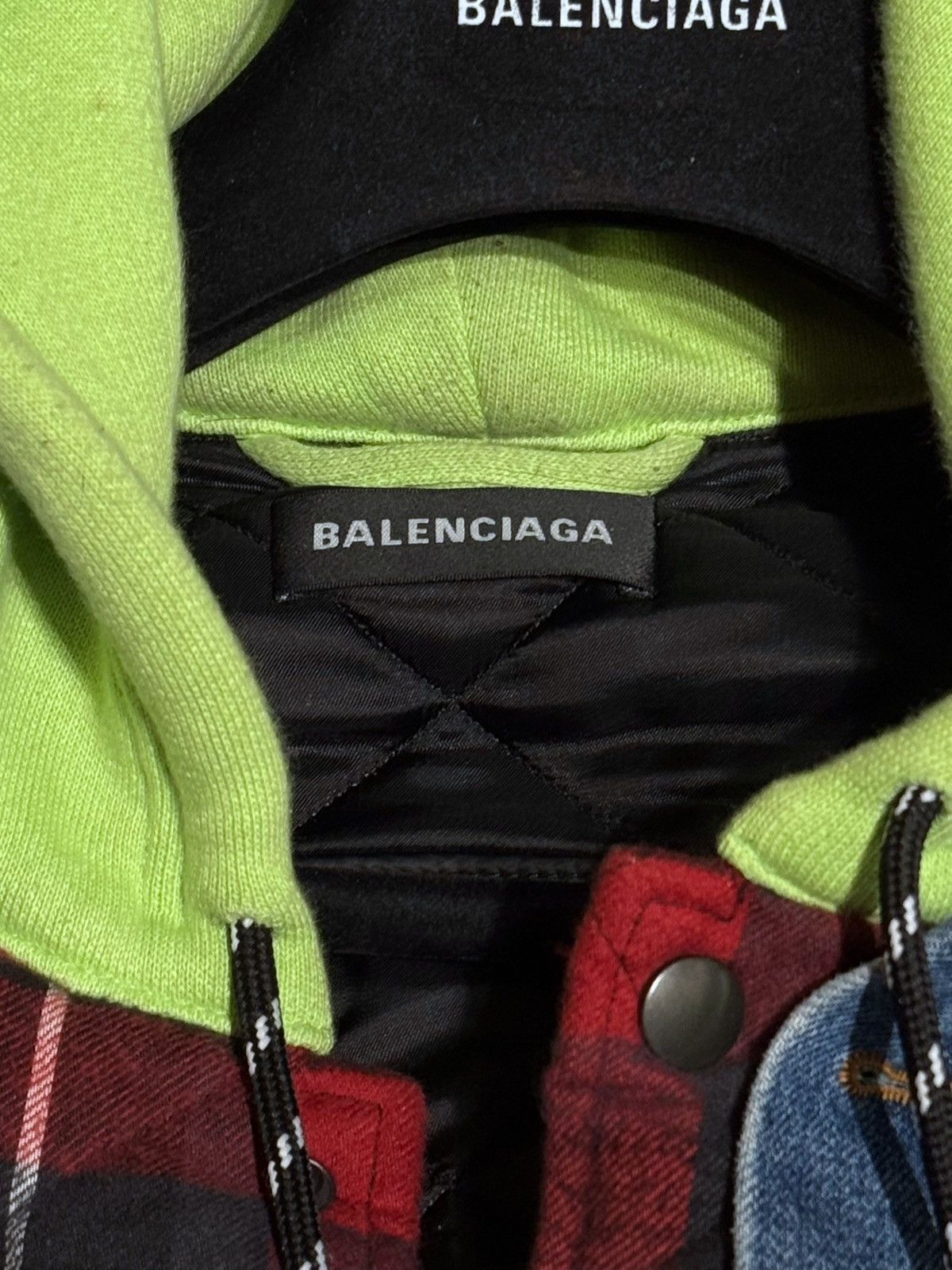 Balenciaga AW18 RUNWAY XXL OVERSIZED 48 DENIM DROP SHOULDER FLANNEL Size US XL / EU 56 / 4 - 4 Thumbnail