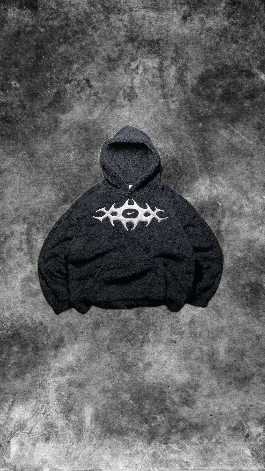 Nike × Vintage ⛩️nike hoodie custom ninja fleece vintage y2k center big logo Size US L / EU 52-54 / 3 - 2 Thumbnail