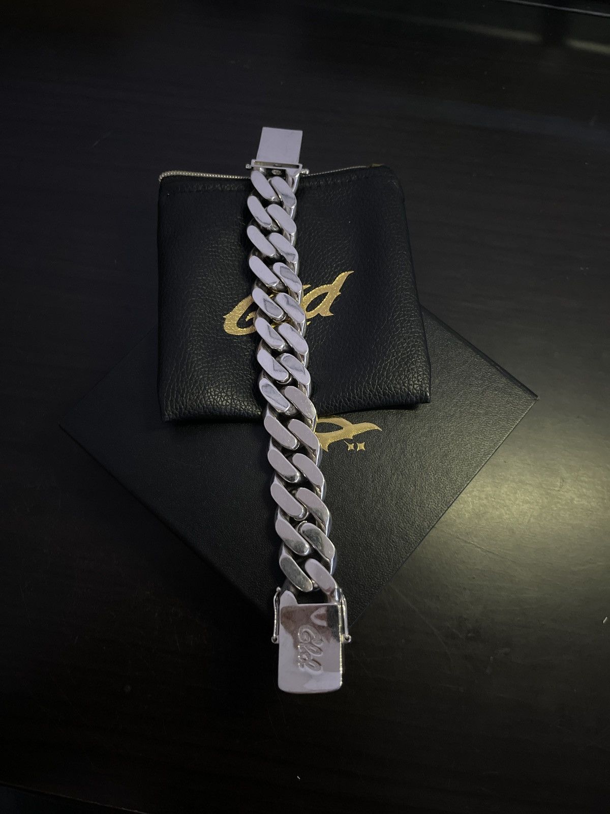 Other GLD Cuban Link Bracelet in White Gold- 19mm Size ONE SIZE - 2 Thumbnail