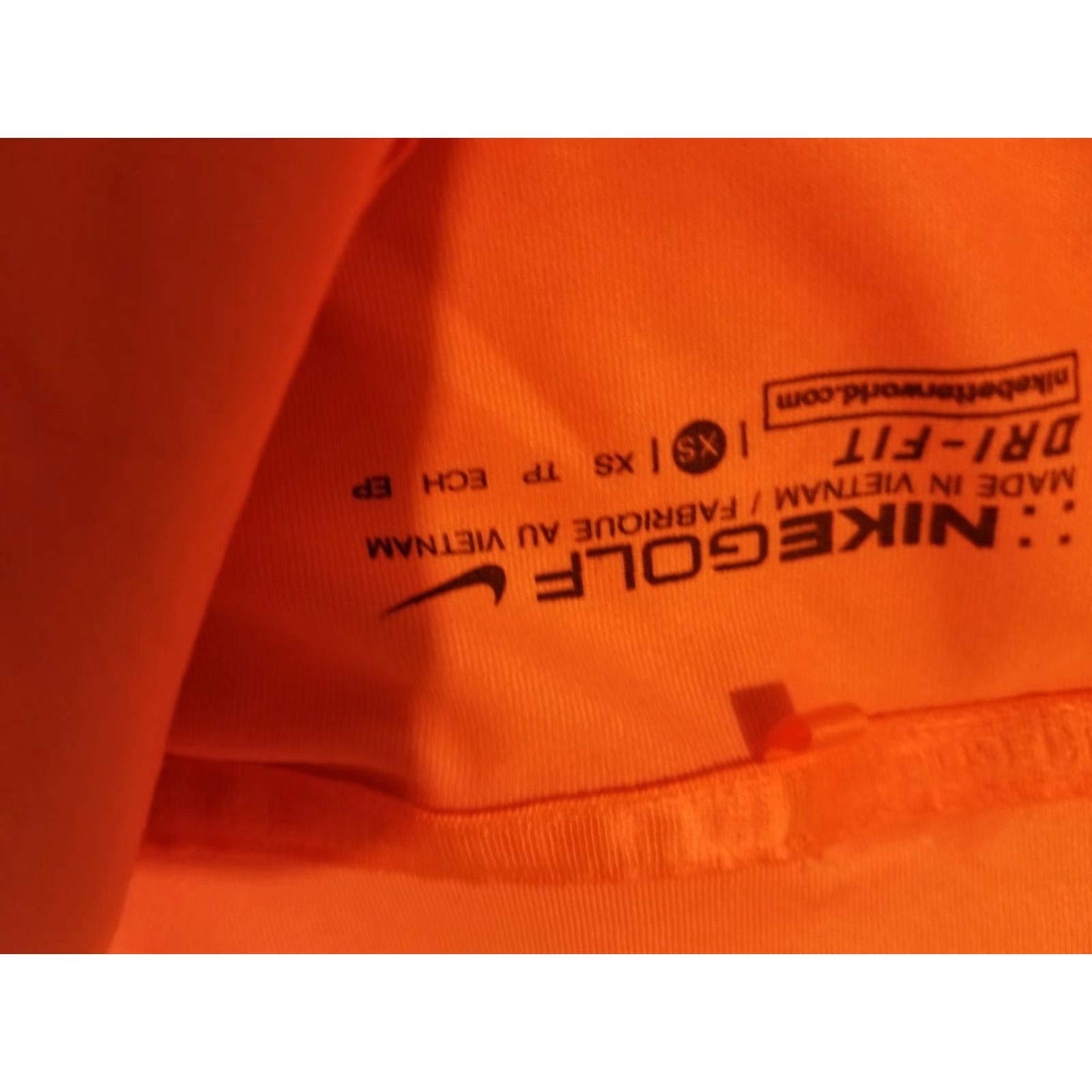Nike Womens Nike Golf Sleeveless Polo Shirt XS Orange Athletic Shirt Size XS / US 0-2 / IT 36-38 - 3 Thumbnail