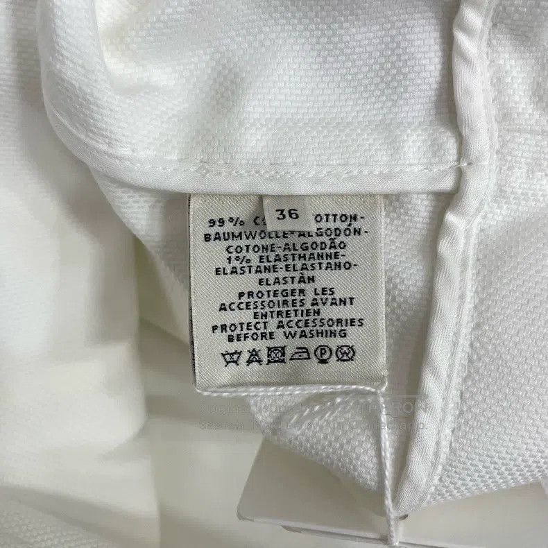 Hermes Hermes White Silver Buckle Denim Jacket for Women Size XS / US 0-2 / IT 36-38 - 5 Thumbnail