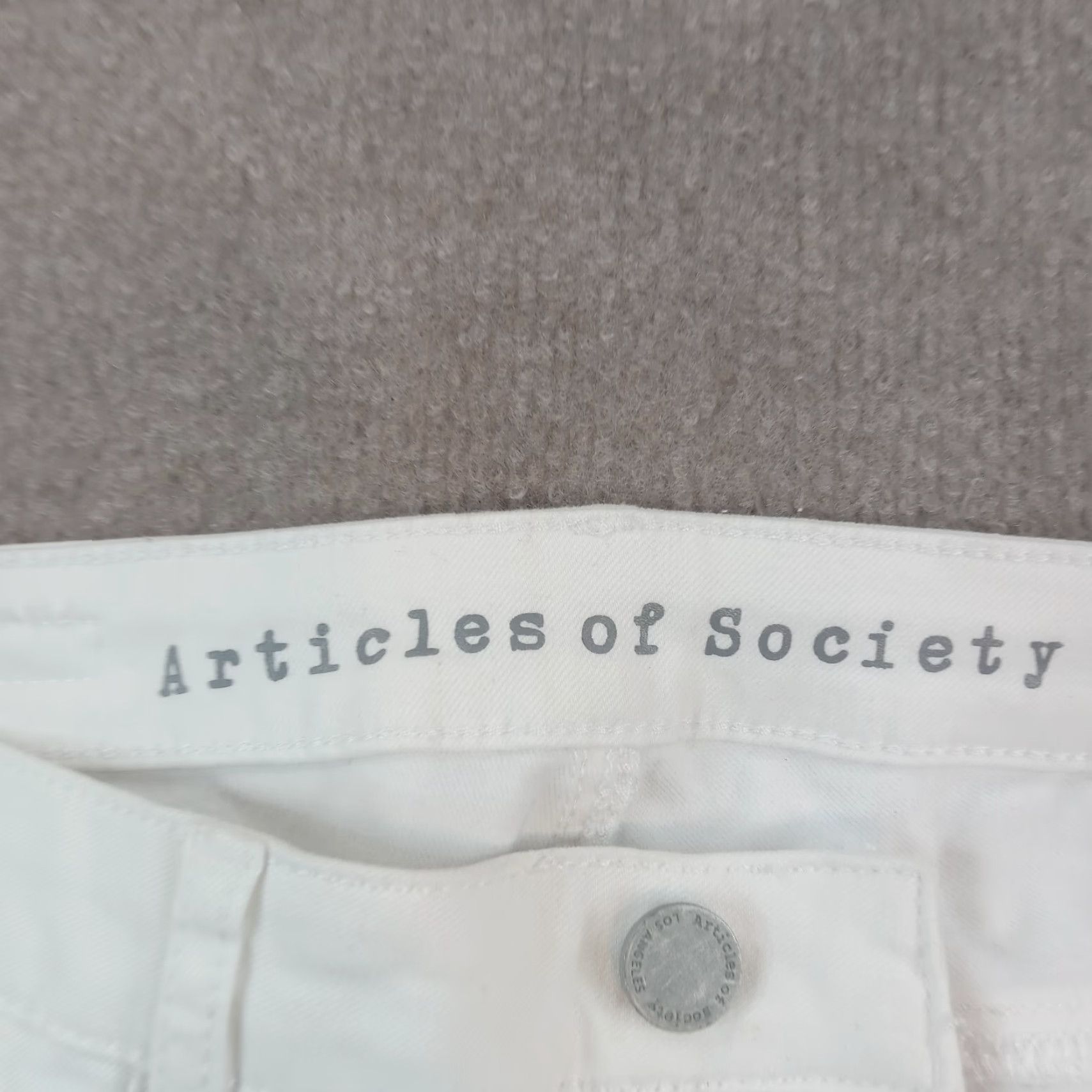Vintage Articles of Society Women's White Skinny Jeans Size 26 Stretch Casual Size 26" / US 2 / IT 38 - 7 Thumbnail