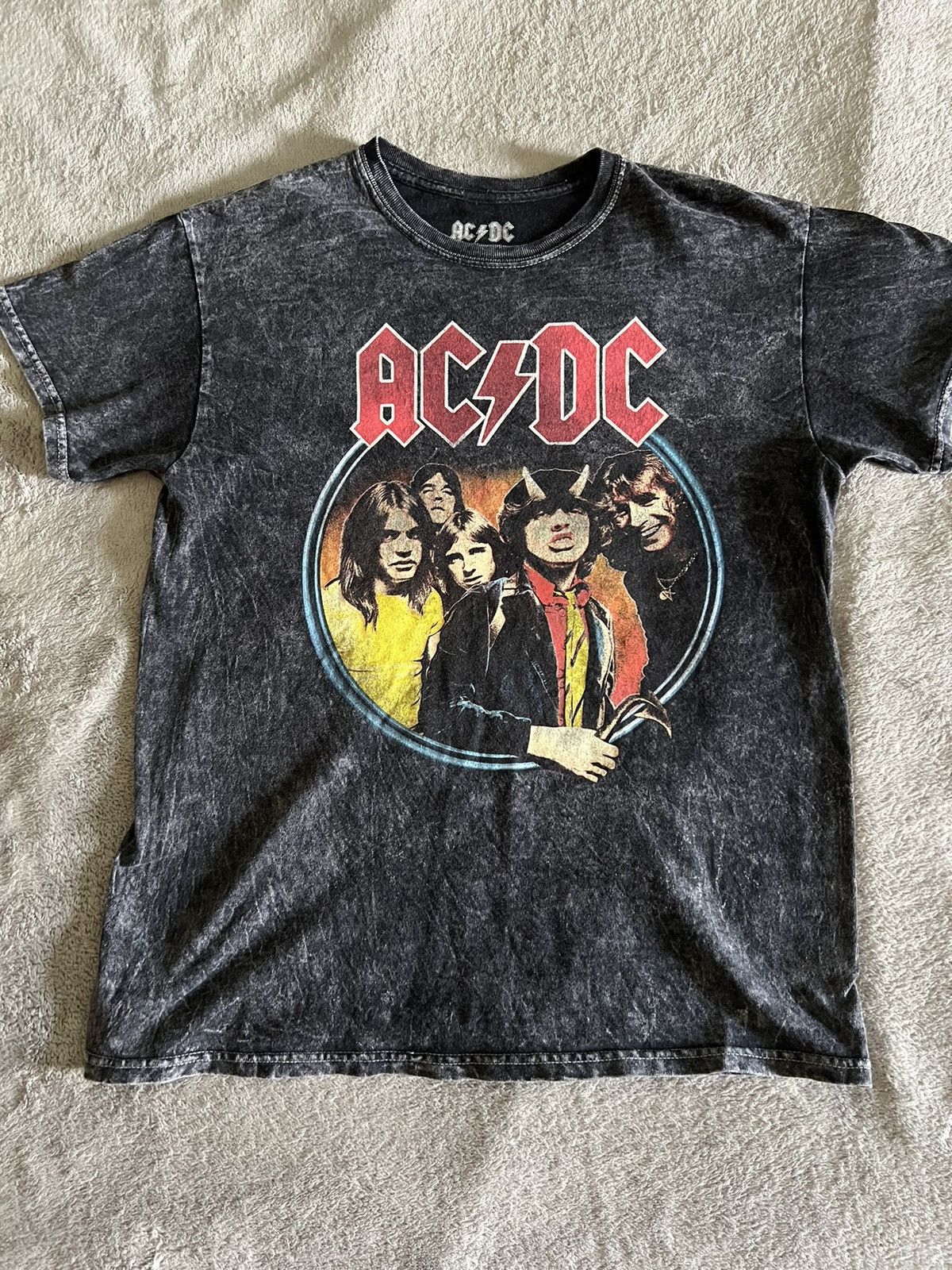 Vintage AC/DC Black Wash Vintage T-Shirt Size M Size US M / EU 48-50 / 2 - 1 Thumbnail