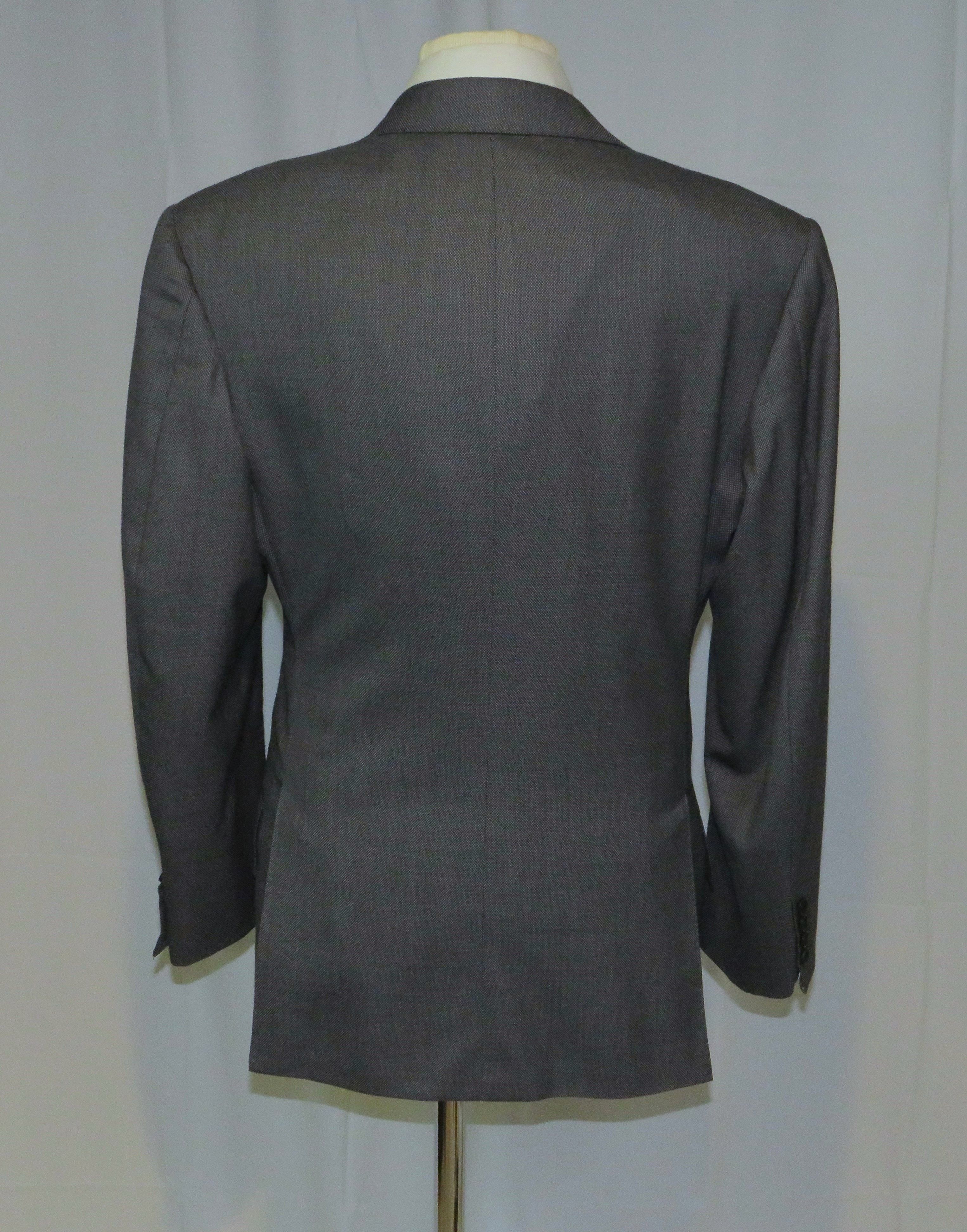 Huntsman Bespoke 2023 Gray Birdseye One Button Sport Coat 36S Size 36S - 8 Thumbnail