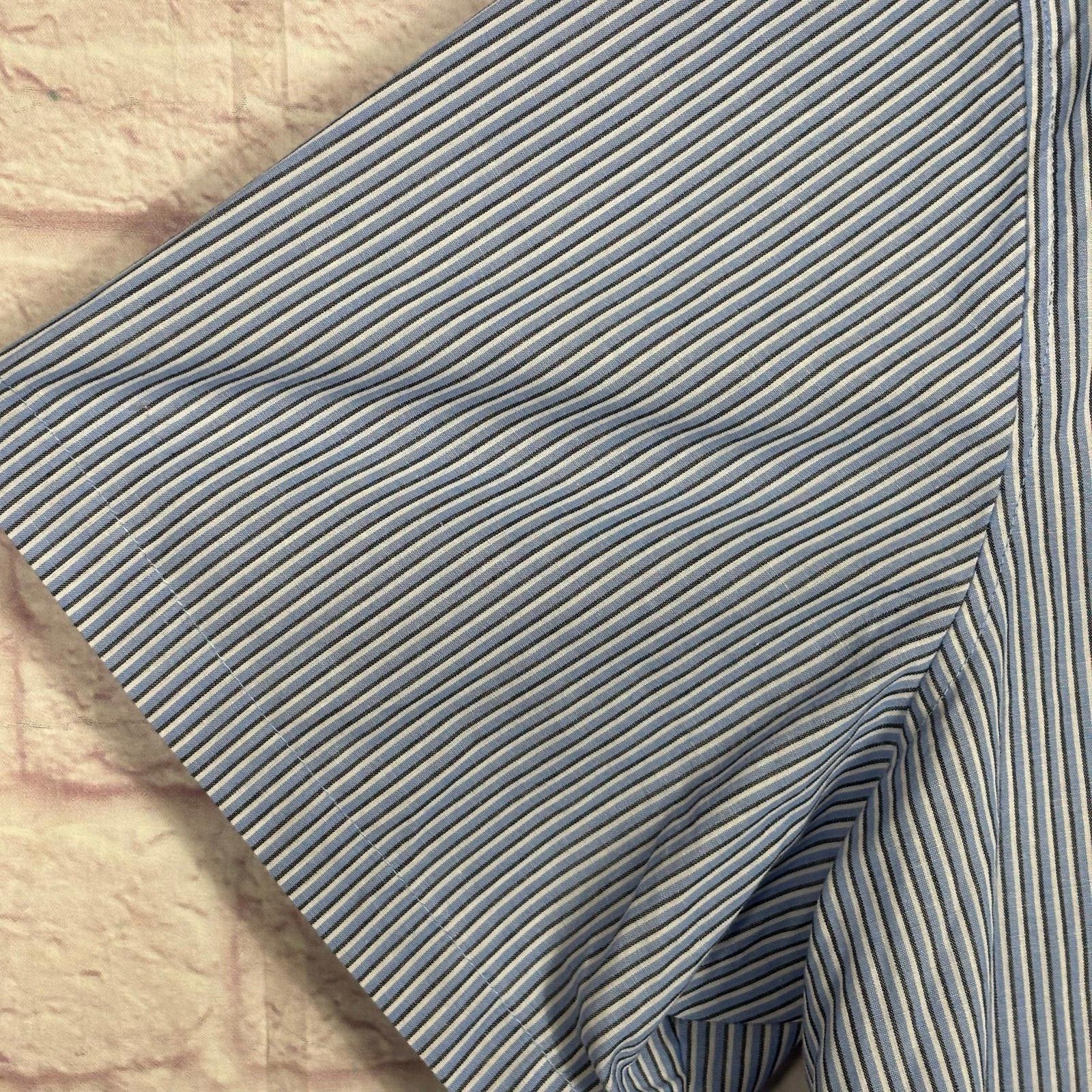 Hanes Fruit of the Loom Men’s 3X Striped Button-Up Shirt Size ONE SIZE - 4 Thumbnail