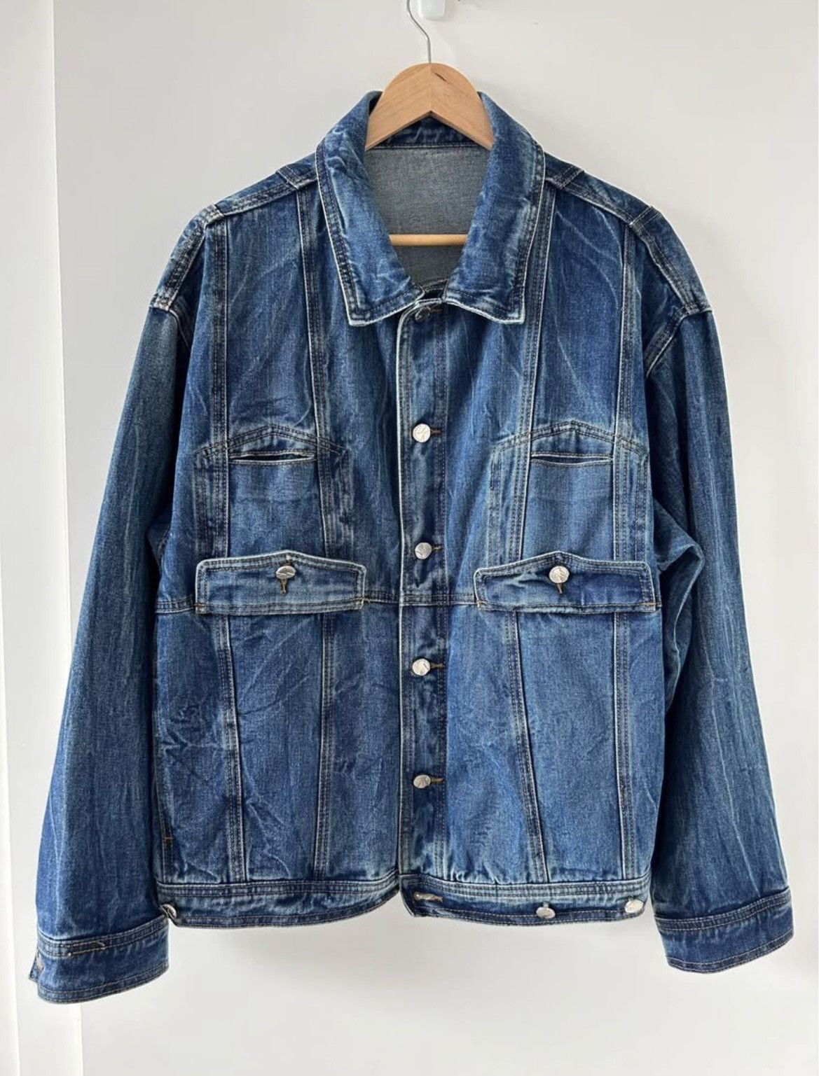 Ader Error Ader Error Ash Line Denim Jacket 22SS Size US L / EU 52-54 / 3 - 1 Thumbnail