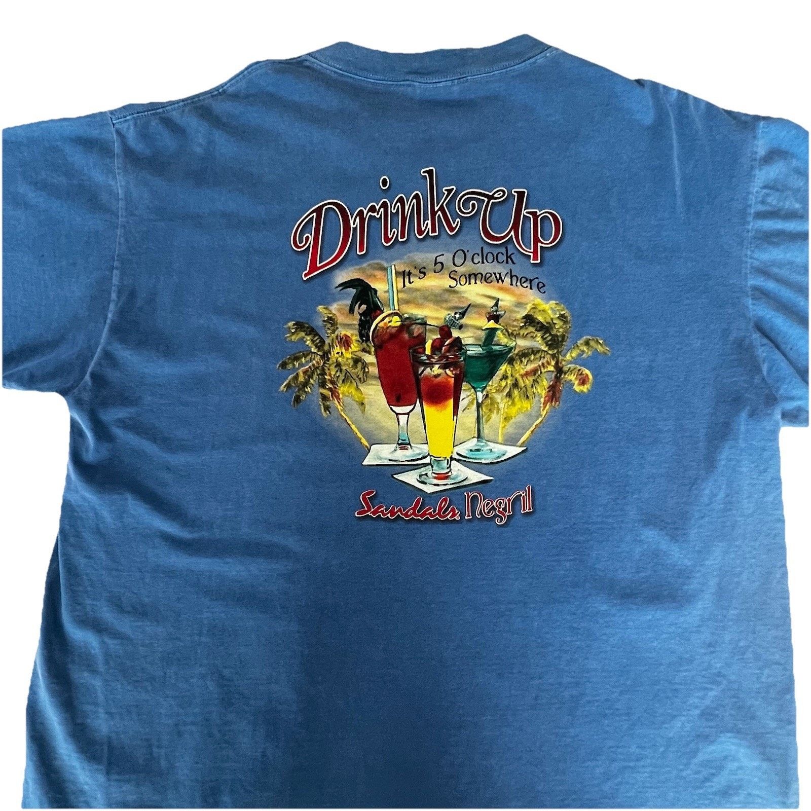 Other Sandals Negril Jamaica 5 O’Clock Somewhere T Shirt LG NWT Size US L / EU 52-54 / 3 - 3 Thumbnail