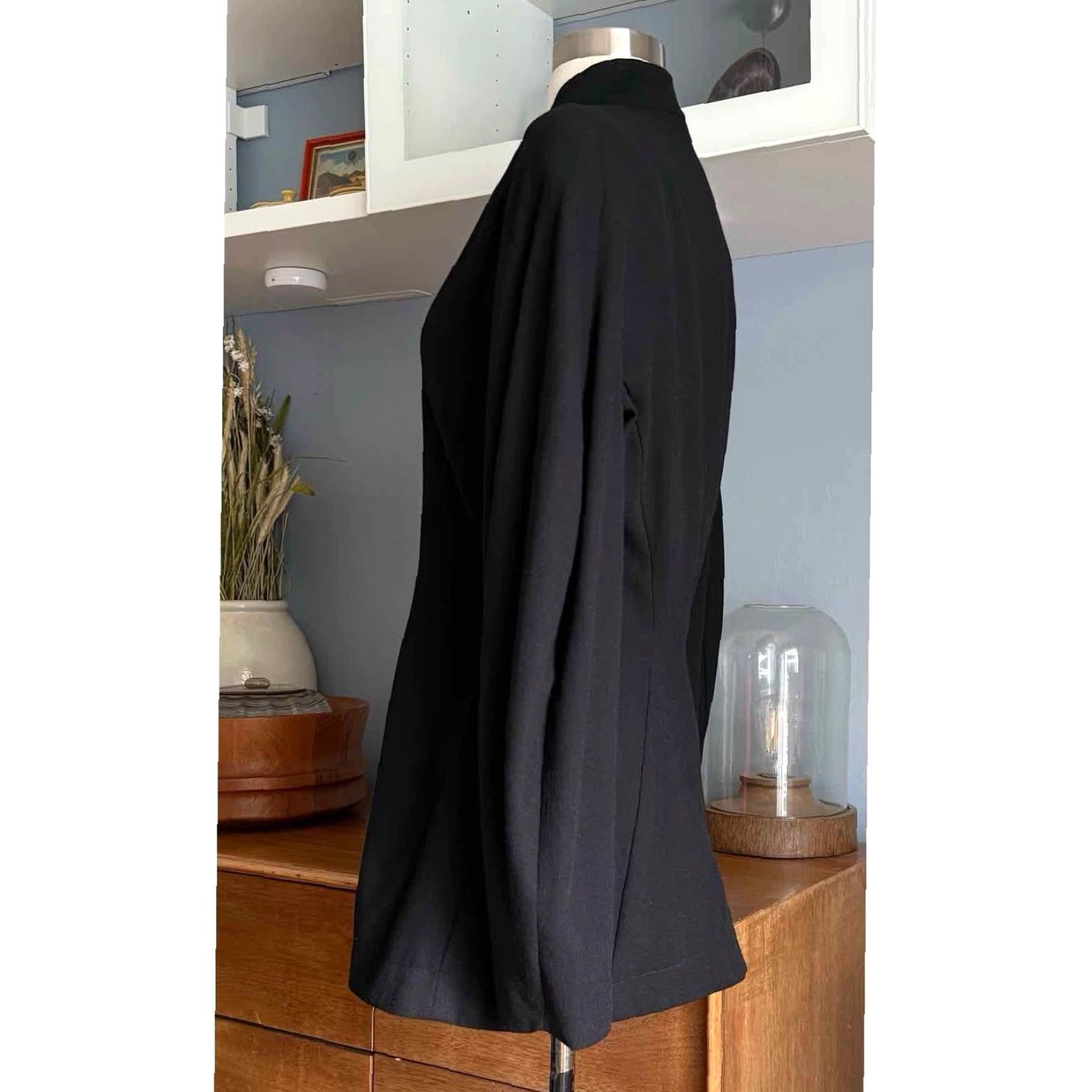 Vintage VINTAGE Byron Lars Blazer Jacket Womens 8 Black Wool Tailored Cinched Waist Blazer 8 Size M / US 6-8 / IT 42-44 - 3 Thumbnail