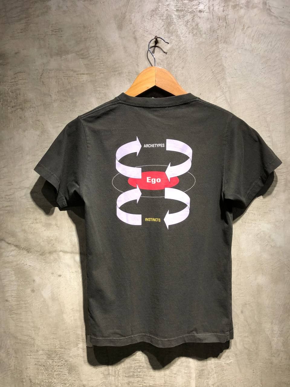 image of Balenciaga Ego Tee in Light Wash Black, Men's (Size 2XS)