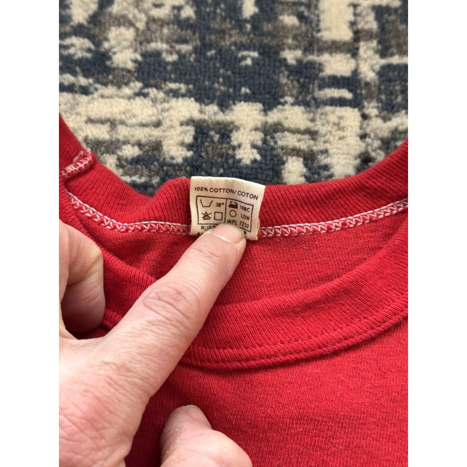Russell Athletic VINTAGE 70s Russell Athletic T Shirt Men XL Red 100% Cotton Graphic Print Crew Neck Short Sleeve 1970s Logo Size US XL / EU 56 / 4 - 4 Thumbnail