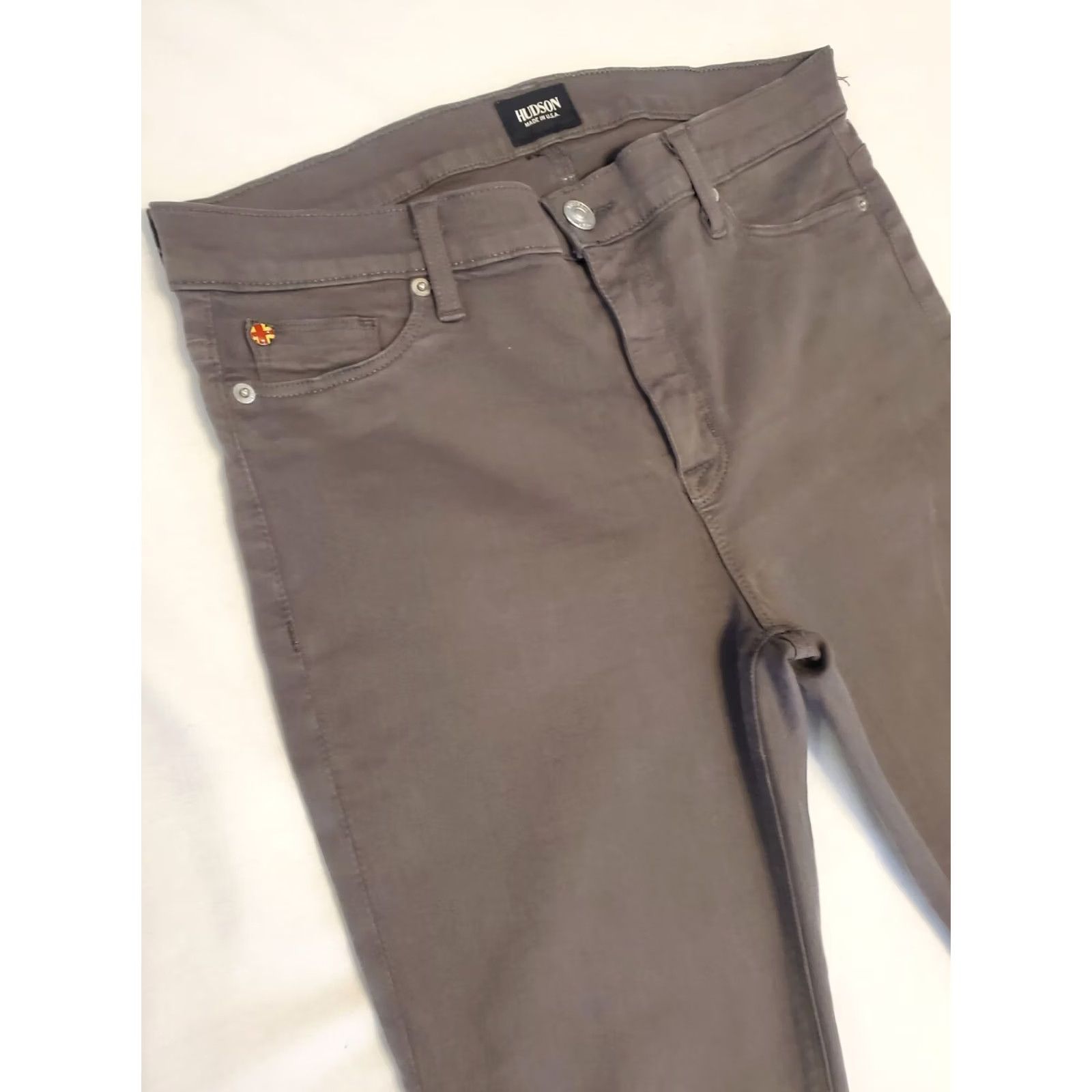 Hudson Hudson Nico Super Skinny Pants Womens Sz 31 Midrise Gray Stretch Pants Size 28" / US 6 / IT 42 - 2 Thumbnail