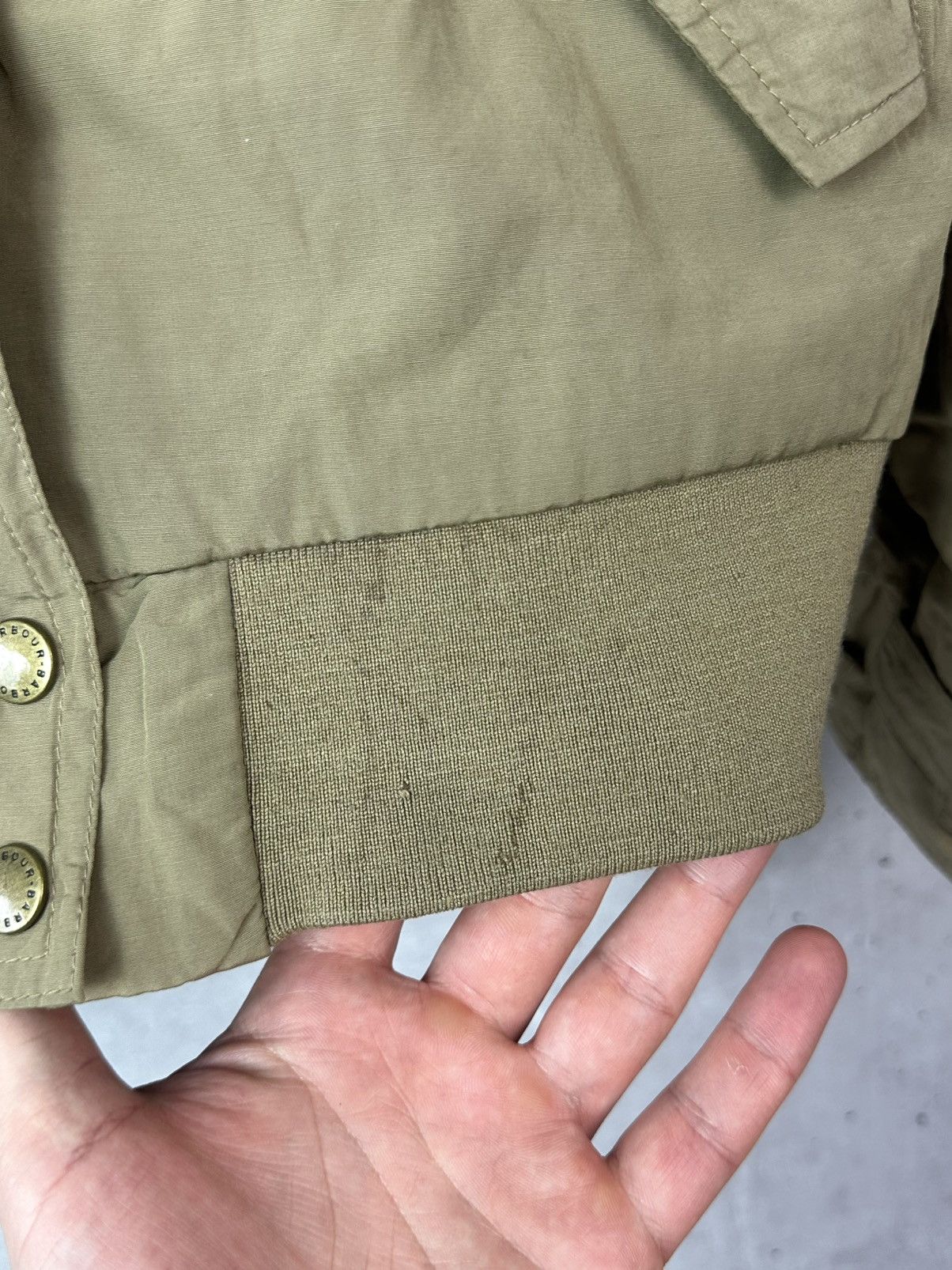 Barbour Barbour 1939 Steel Flyer Beige Women’s Bomber Zip Jacket Size XL / US 12-14 / IT 48-50 - 8 Thumbnail