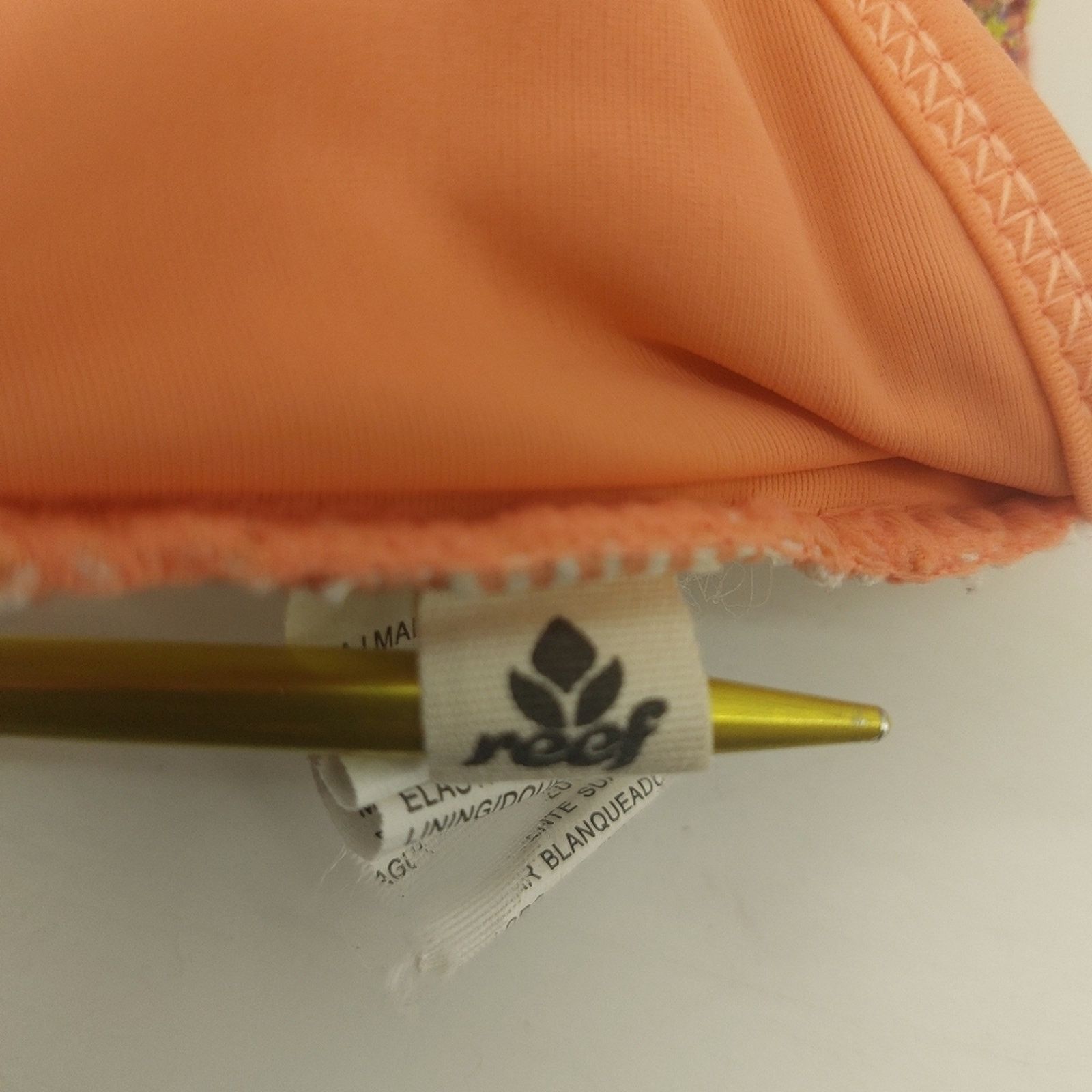 REEF Reef Women's Large Y2K Bikini Top Orange Multicolored Pool Size L / US 10 / IT 46 - 9 Thumbnail
