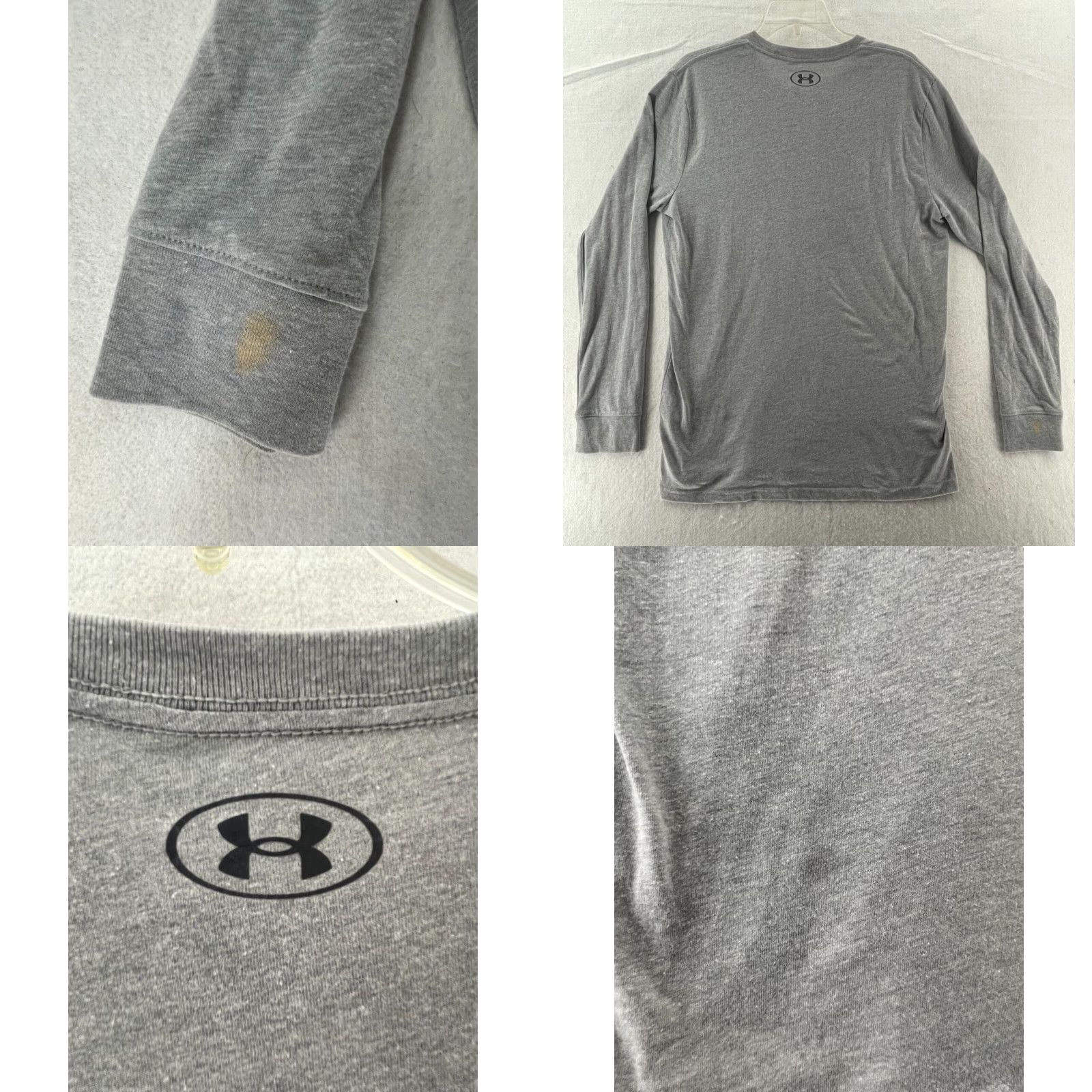 Under Armour Under Armour Shirt Mens Medium Gray Wisconsin Badgers Long Sleeve Crew Neck Pullover Activewear HeatGear Mens Size US M / EU 48-50 / 2 - 8 Thumbnail