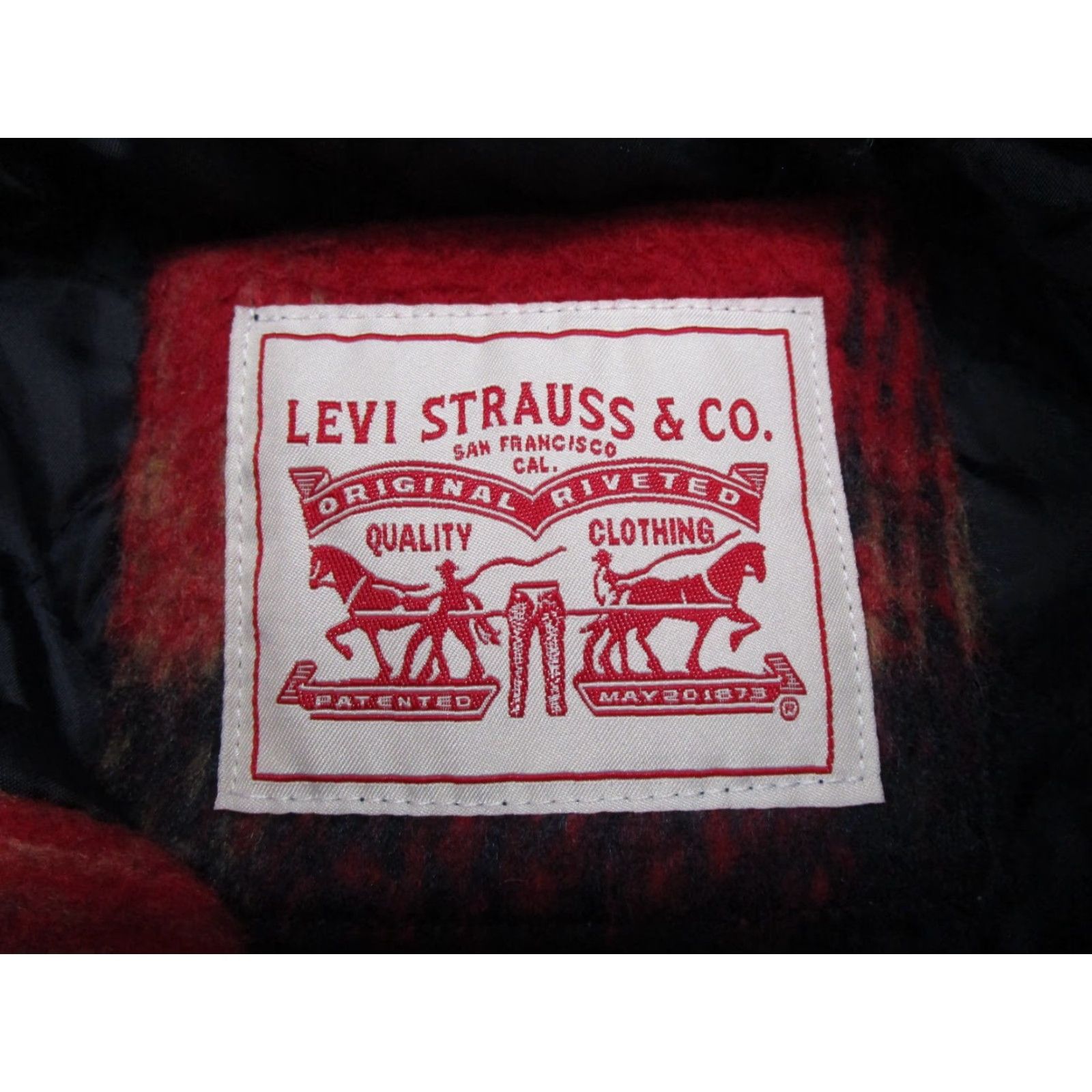 Levi's Levi's Mens Plaid Shirt Jacket XL Lined Pockets Casual FAll Winter Buffalo Red Black Size US XL / EU 56 / 4 - 2 Thumbnail