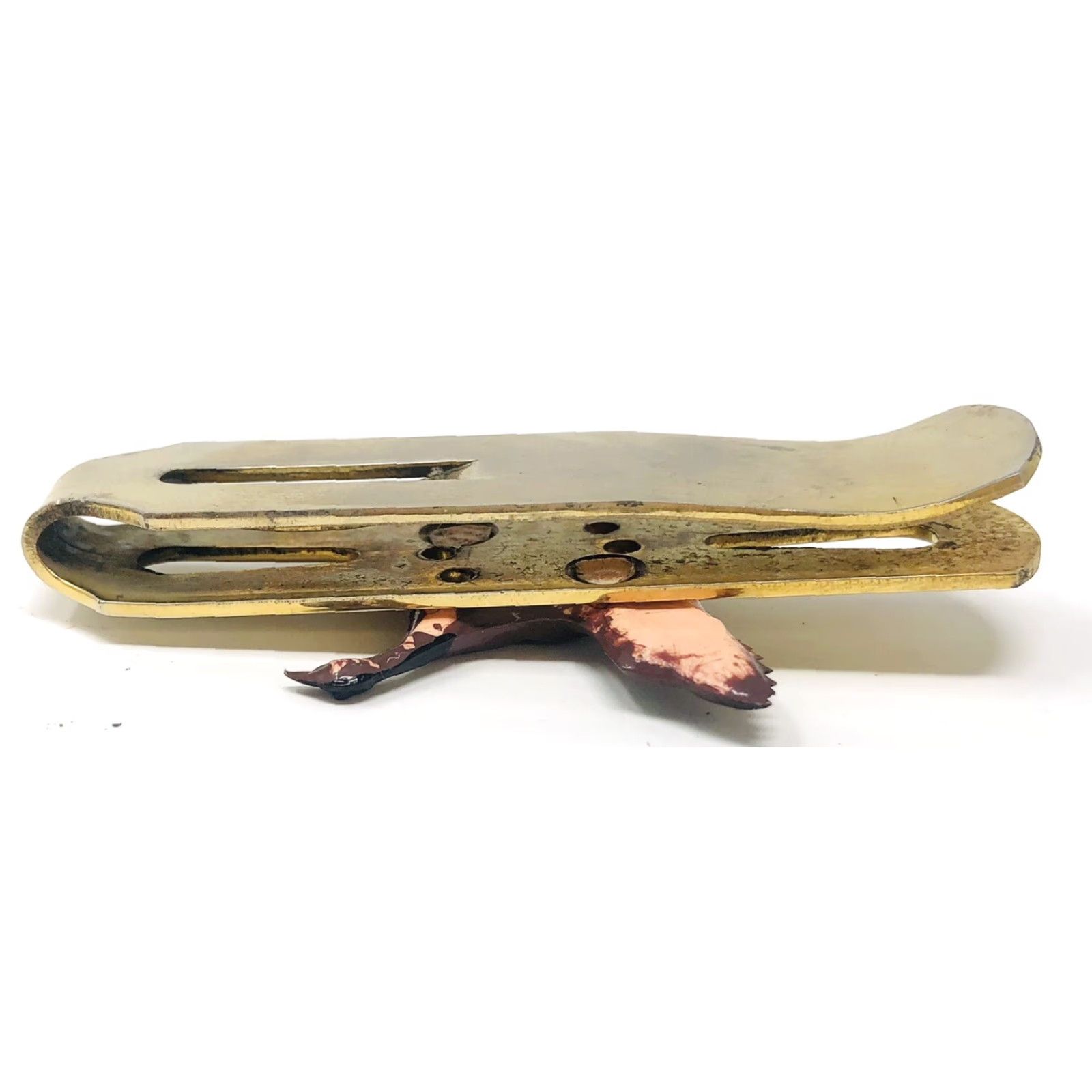 Vintage VINTAGE Gold Tone Flying Duck Money Clip Men Gold Tone Money Clip Flying Duck Men D22 Size ONE SIZE - 3 Thumbnail