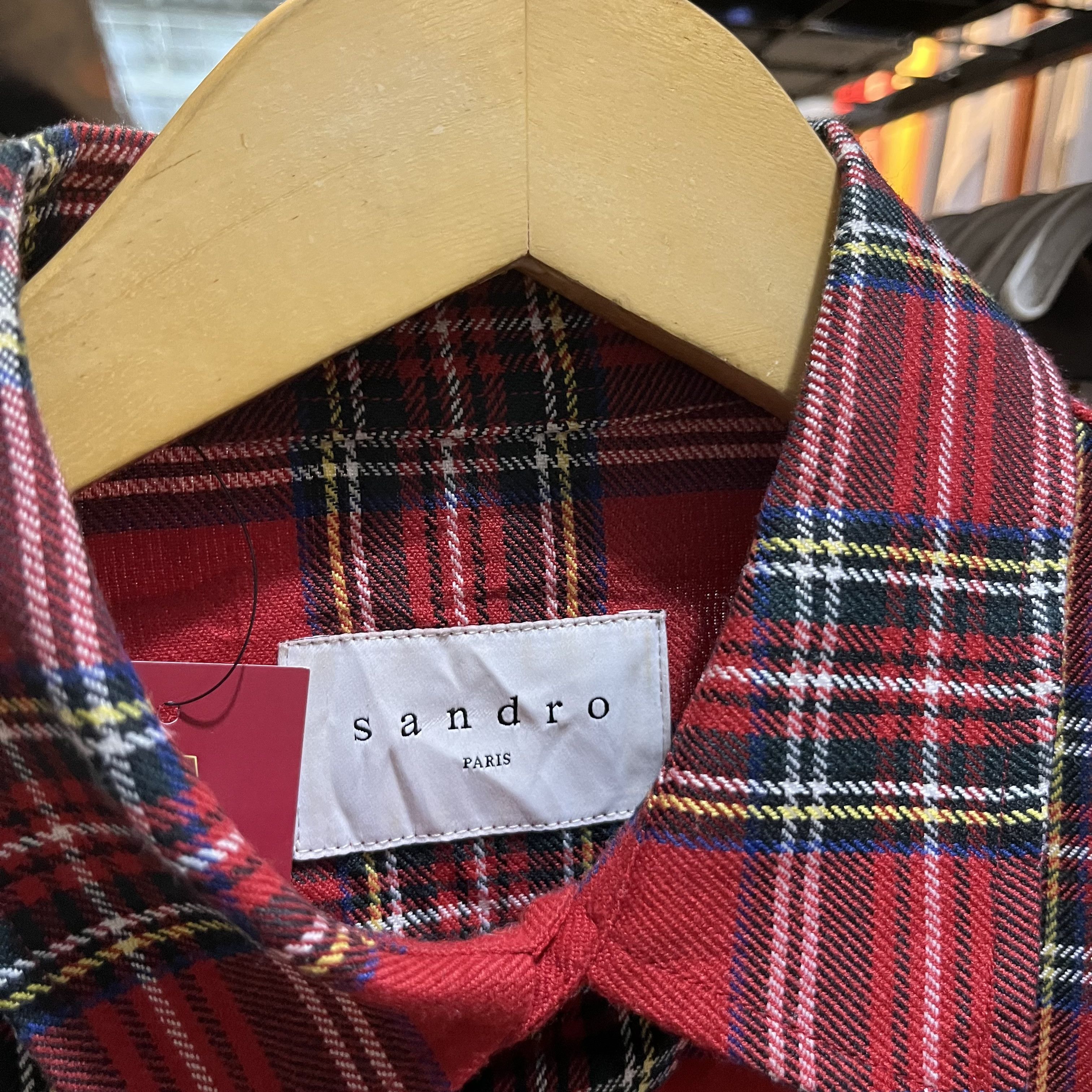 Designer × Sandro Sandro plaid tartan long sleeve button shirt Size US S / EU 44-46 / 1 - 5 Thumbnail