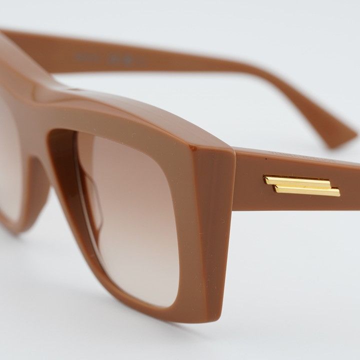 Bottega Veneta Bottega Veneta BV1270S 003 Women Sunglasses Brown Geometric Size ONE SIZE - 3 Thumbnail