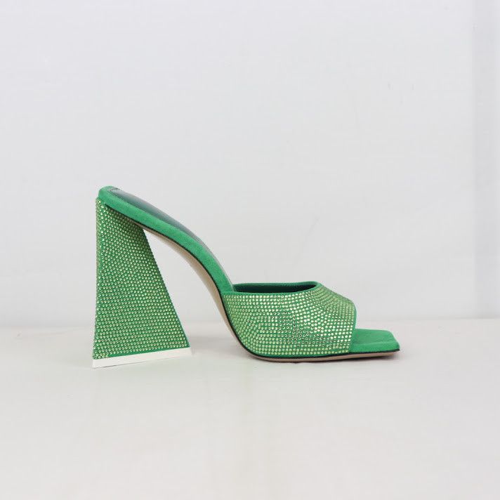 The Attico o1rshd1 Devon Mules In Emerald Size US 7 / IT 37 - 2 Thumbnail