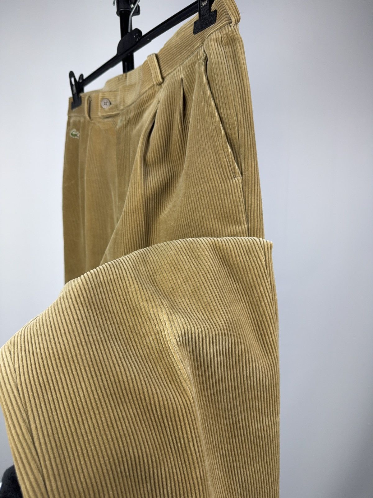 Lacoste Vintage 80s Retro Lacoste France Corduroy Pleated Pants Size US 31 - 8 Thumbnail