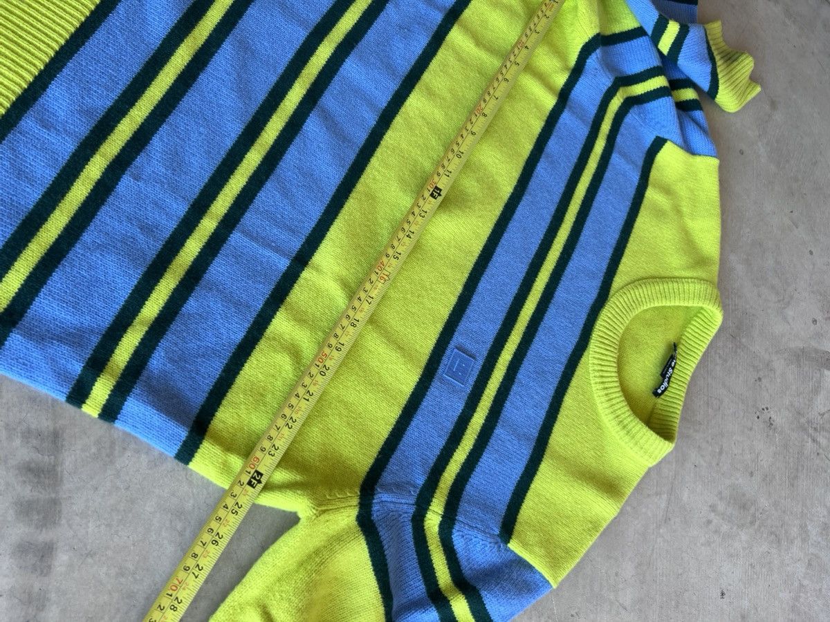 Acne Studios GREEN BLUE OVERSIZED STRIPE STRIPED SWEATER KNIT BLIE GREEN Size US L / EU 52-54 / 3 - 6 Thumbnail