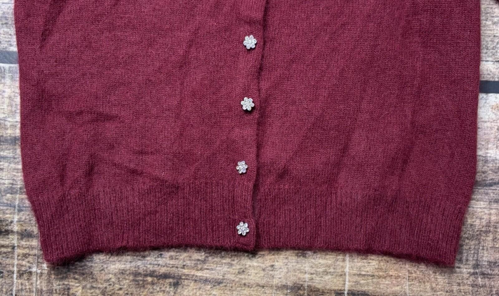 Other Marina Luna Cardigan Sweater Women's Medium Angora Lambswool Size M / US 6-8 / IT 42-44 - 6 Thumbnail