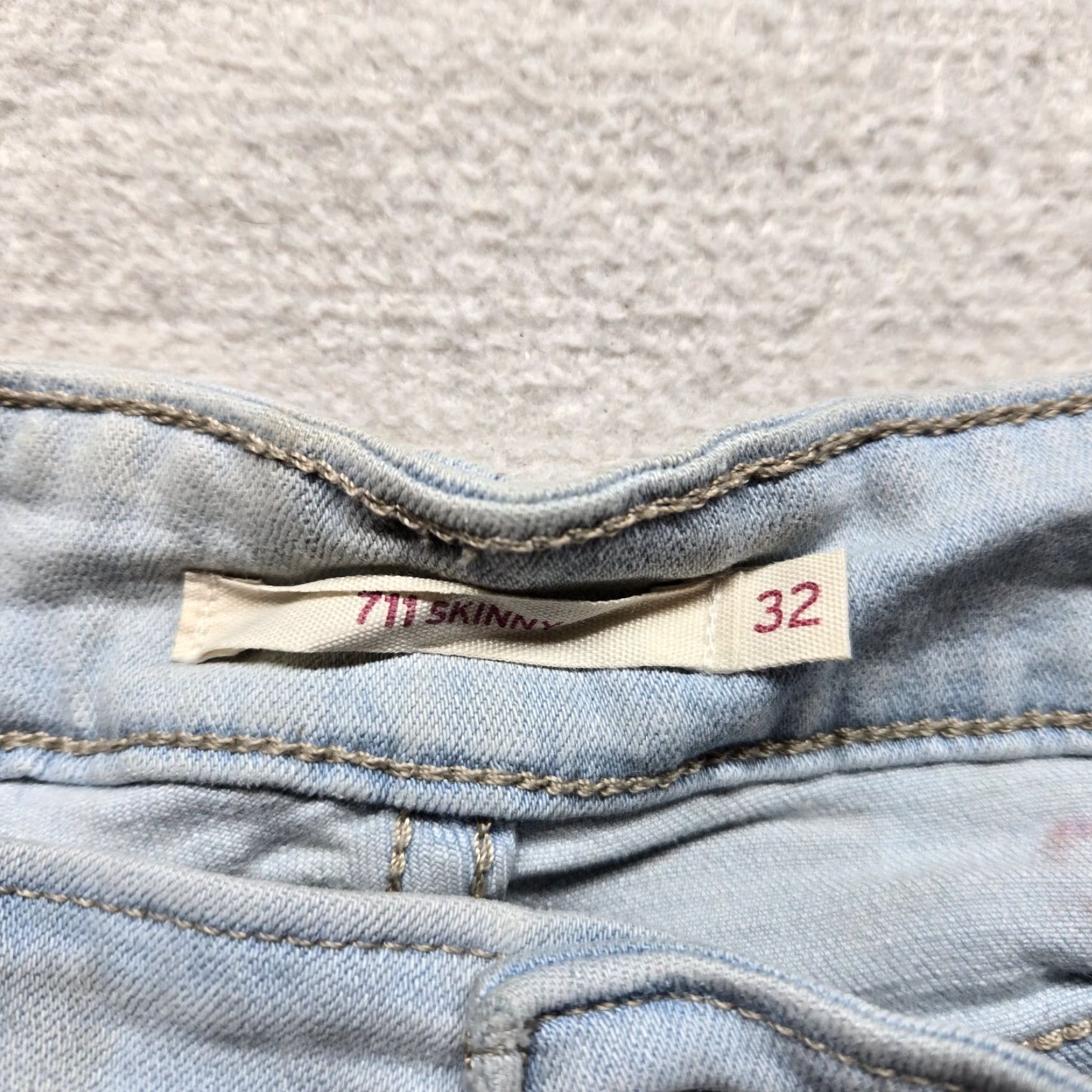 Levi's Levi's 711 Skinny Jeans Women Size 32 Light Wash Denim Cotton Blend Modern 2010s Size 24" / US 00 / IT 34 - 3 Thumbnail